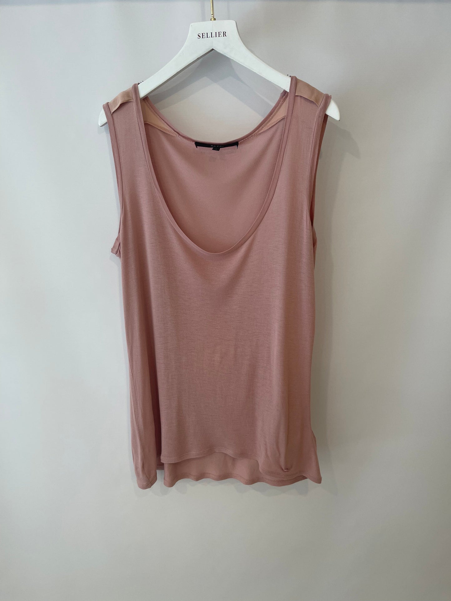 Luxury Gucci Dusty Pink Tank Top with Small Luxury Gucci Logo Size Small (UK 8)