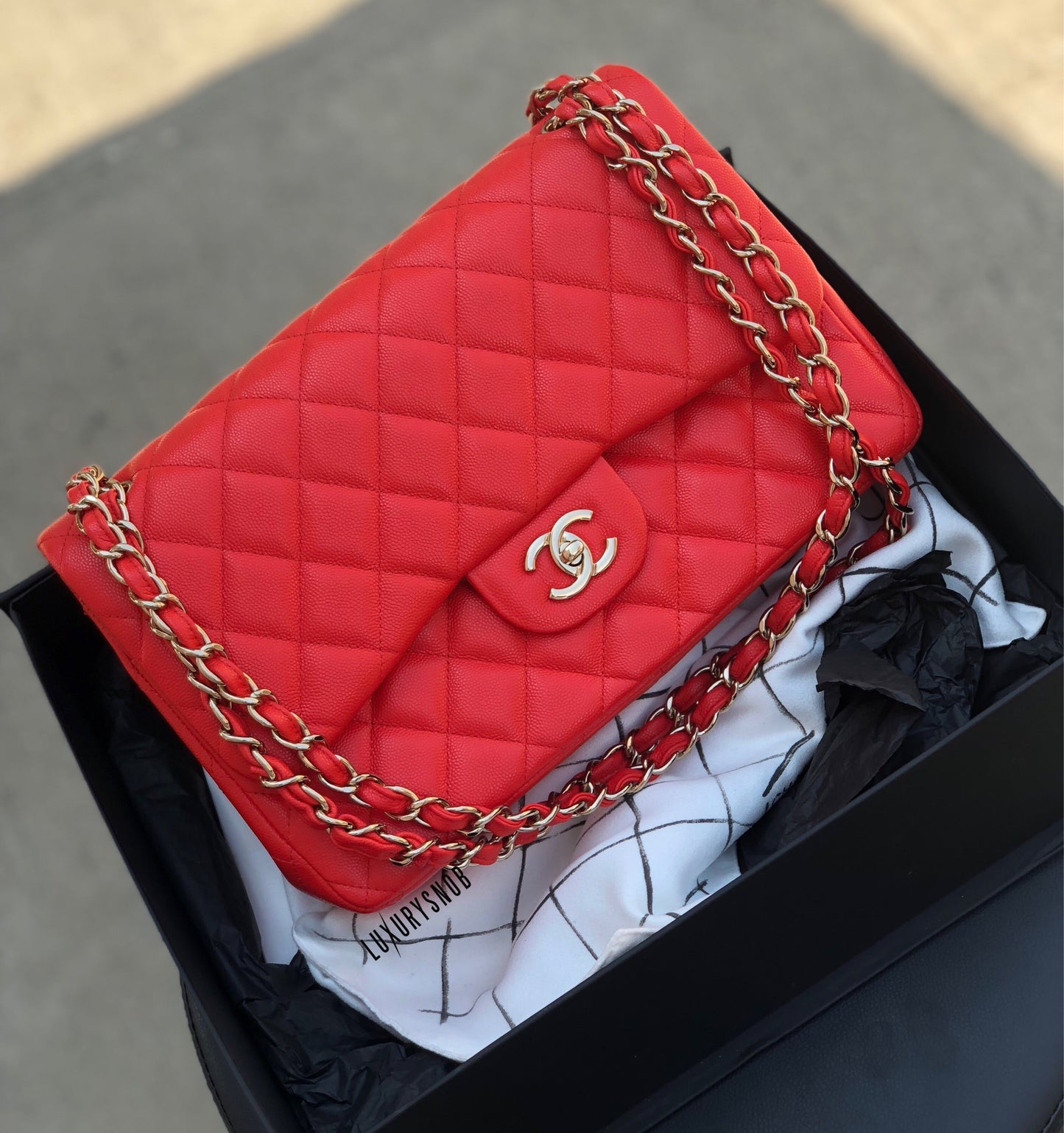 CHANEL JUMBO CAVIAR BAG