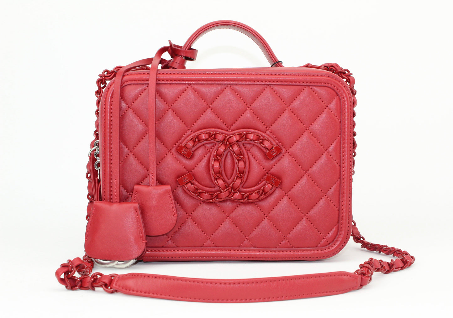 Chanel Medium Dark Red Vanity Case