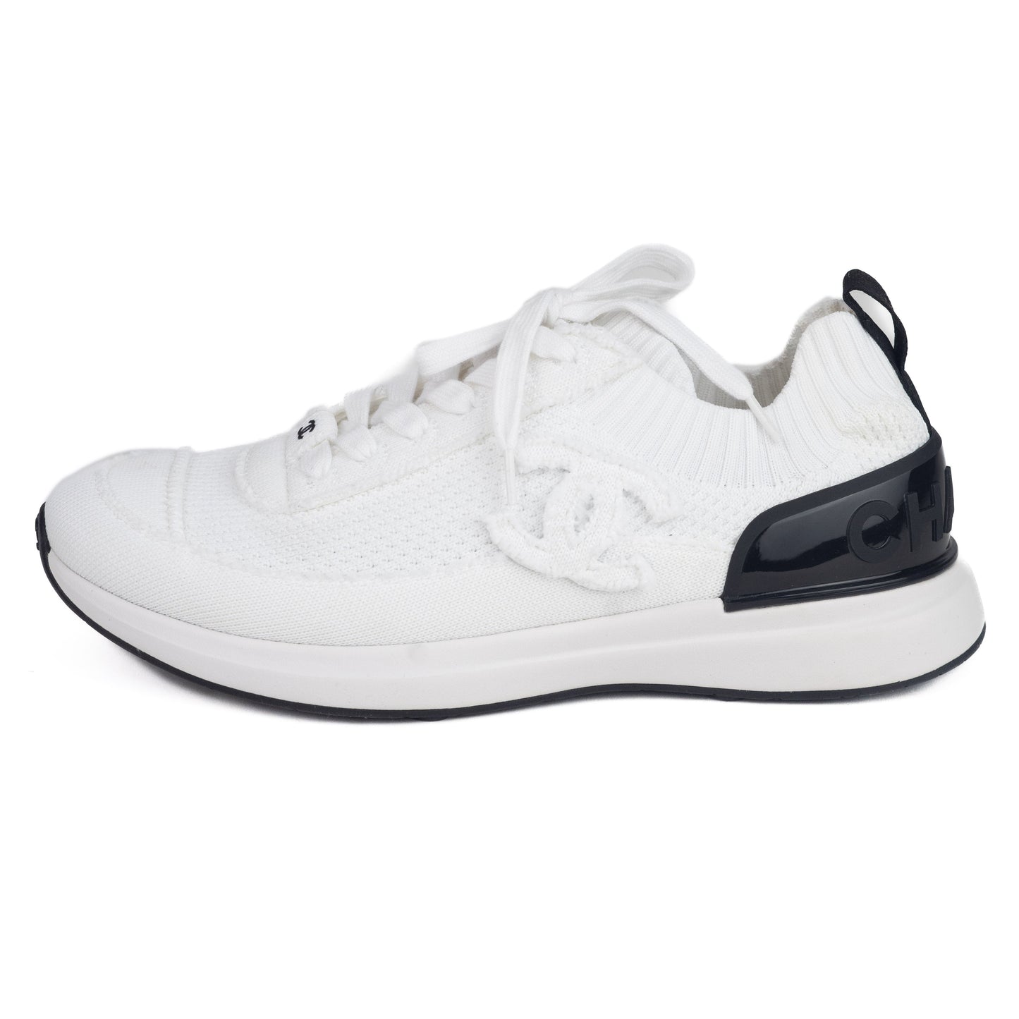 Chanel CC Logo Knit Trainers