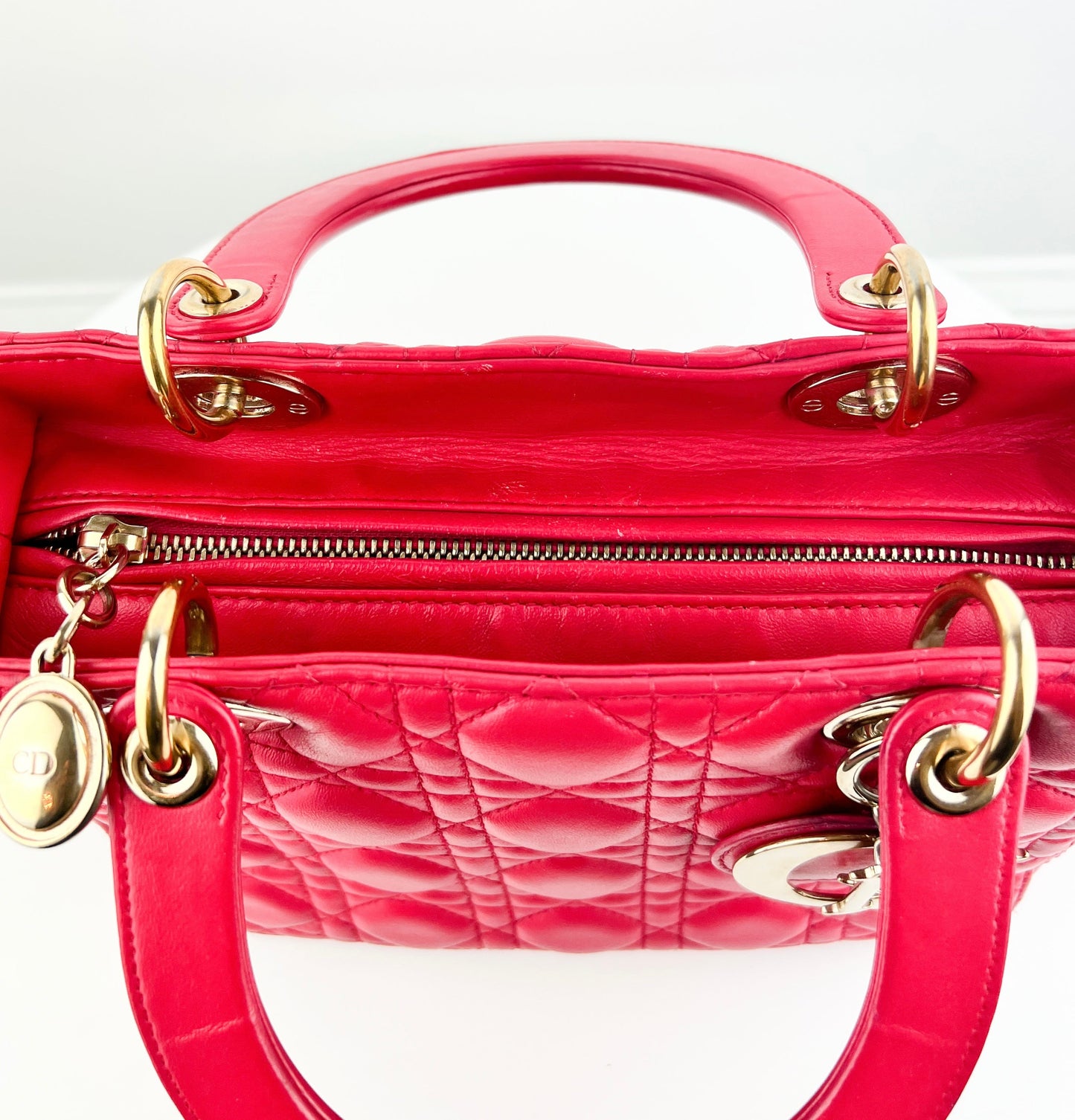 Dior Lambskin Cannage Medium Lady Dior