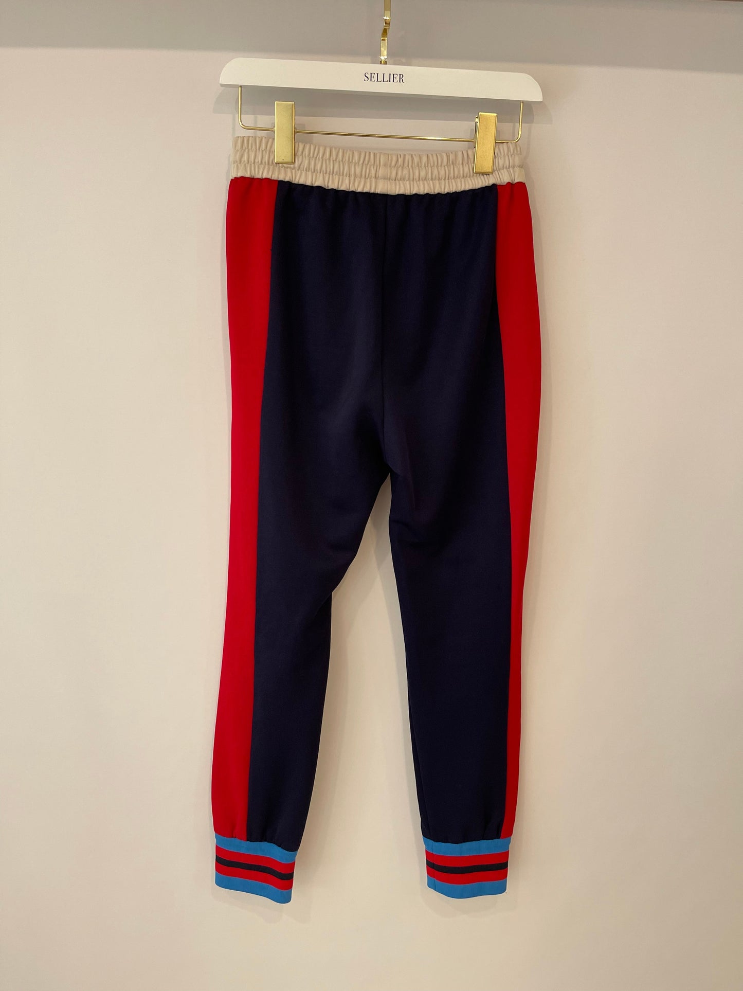 Luxury Gucci Navy Guccify Yourself Track Pants Size XS (UK 6)