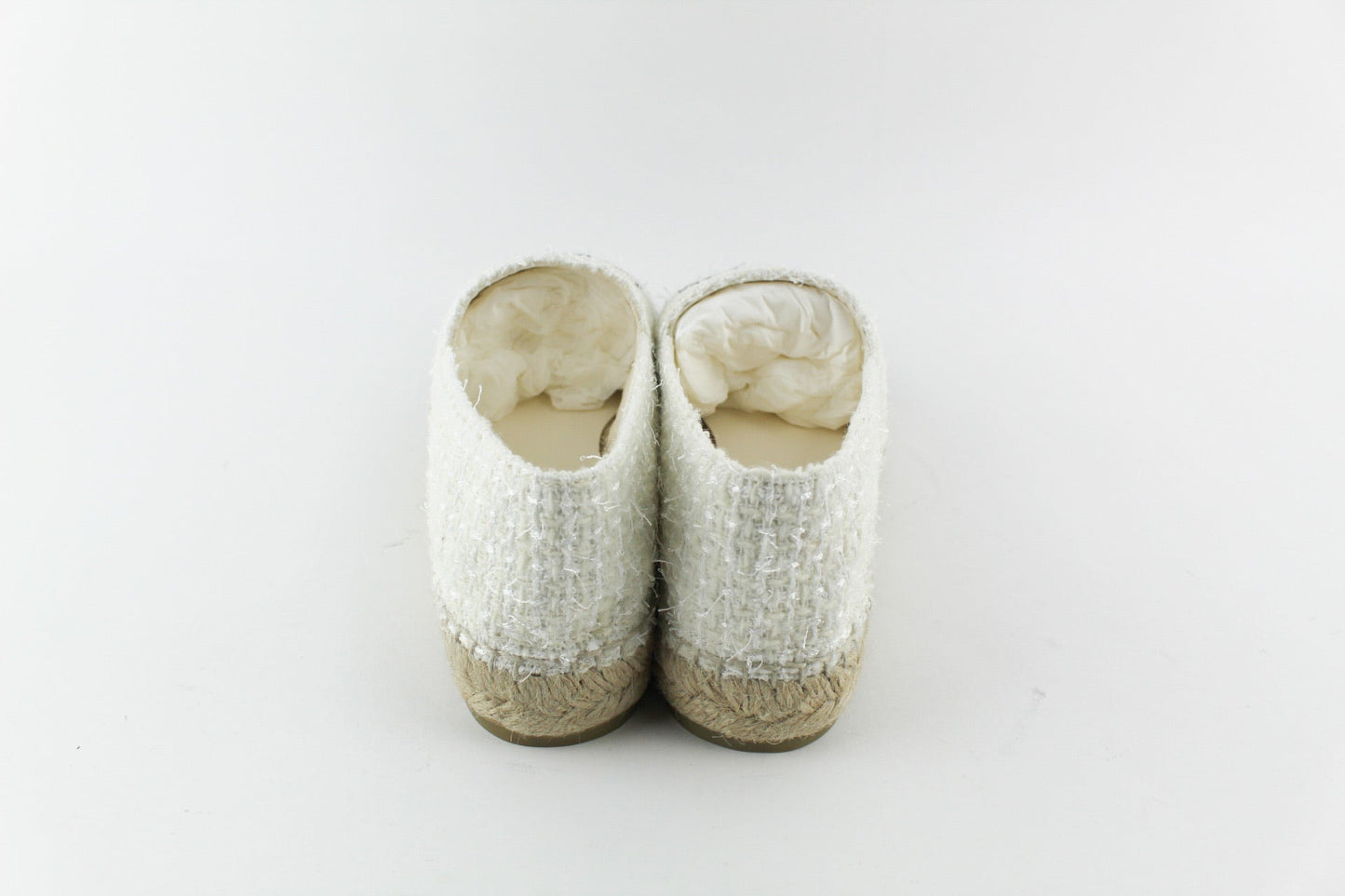Chanel Espadrilles Tweed Ivory and Black