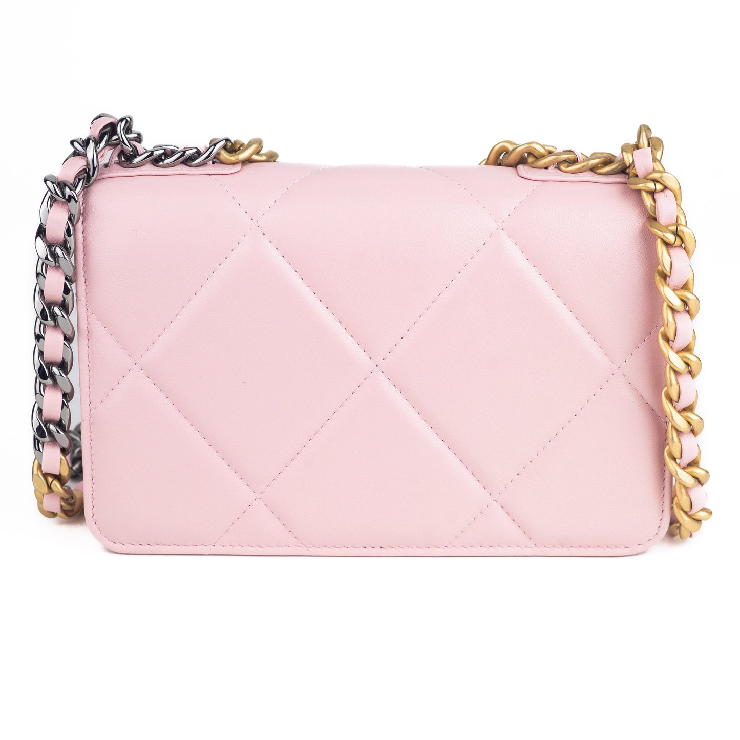 Chanel 19 Wallet on Chain in Pink