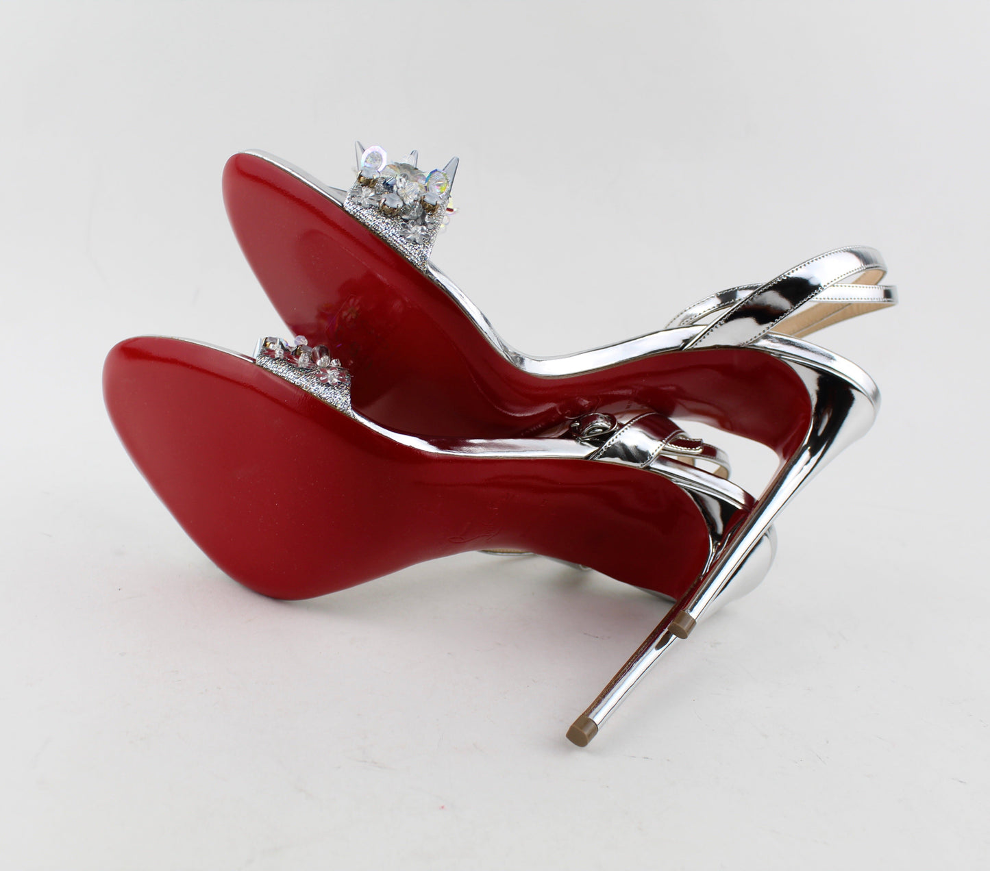 CHRISTIAN LOUBOUTIN OKYDOK 100MM LUREX SIZE 41