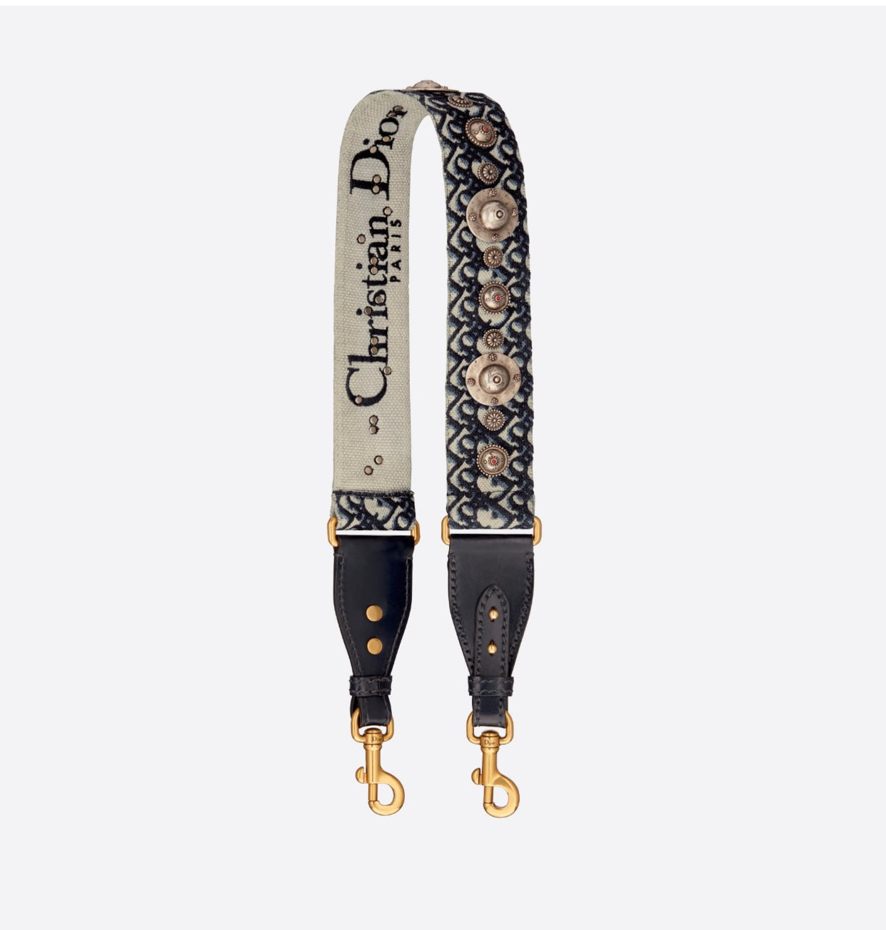 Dior Embellished Oblique Canvas Shoulder Strap