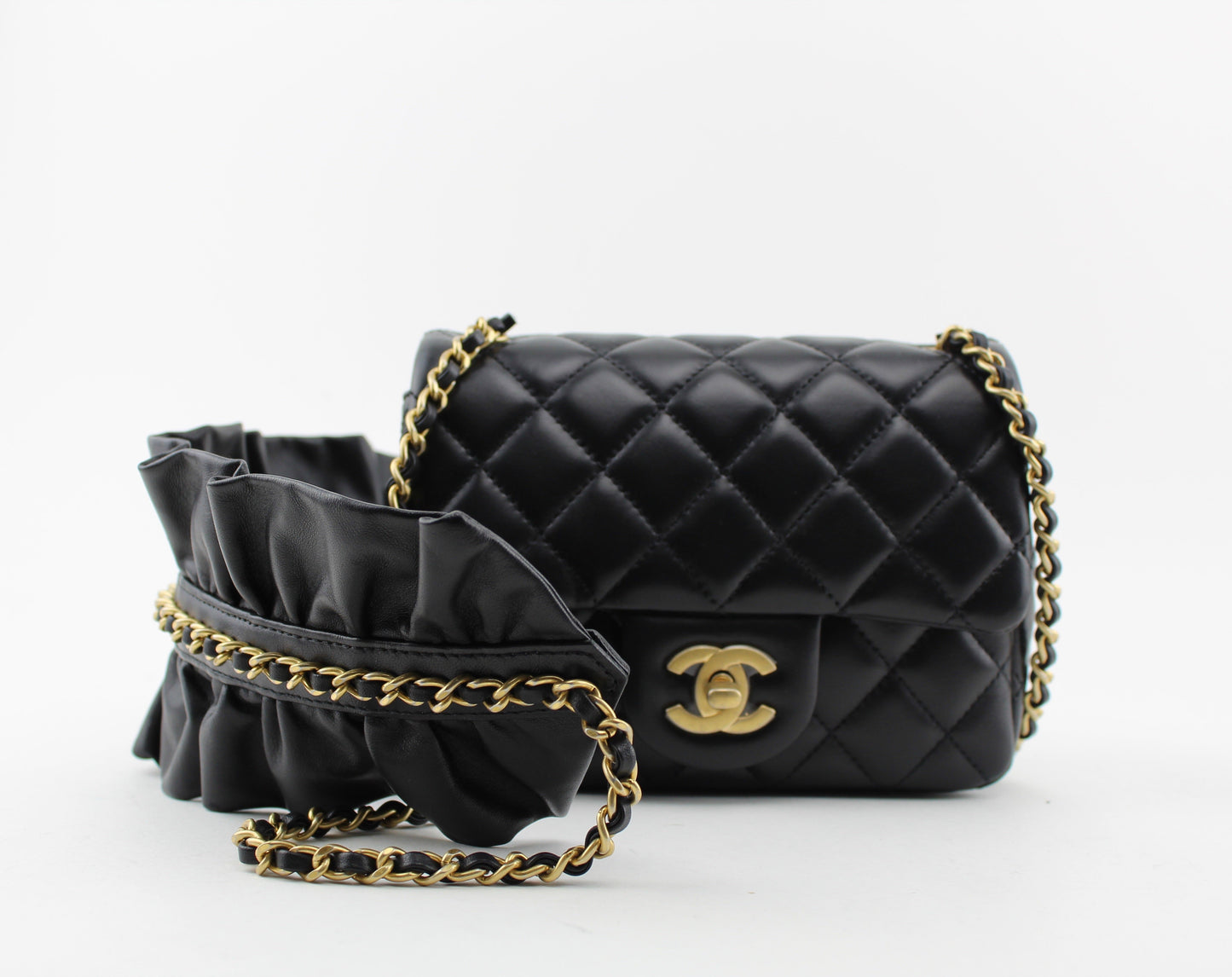 Chanel Romance Square Flap Bag Black