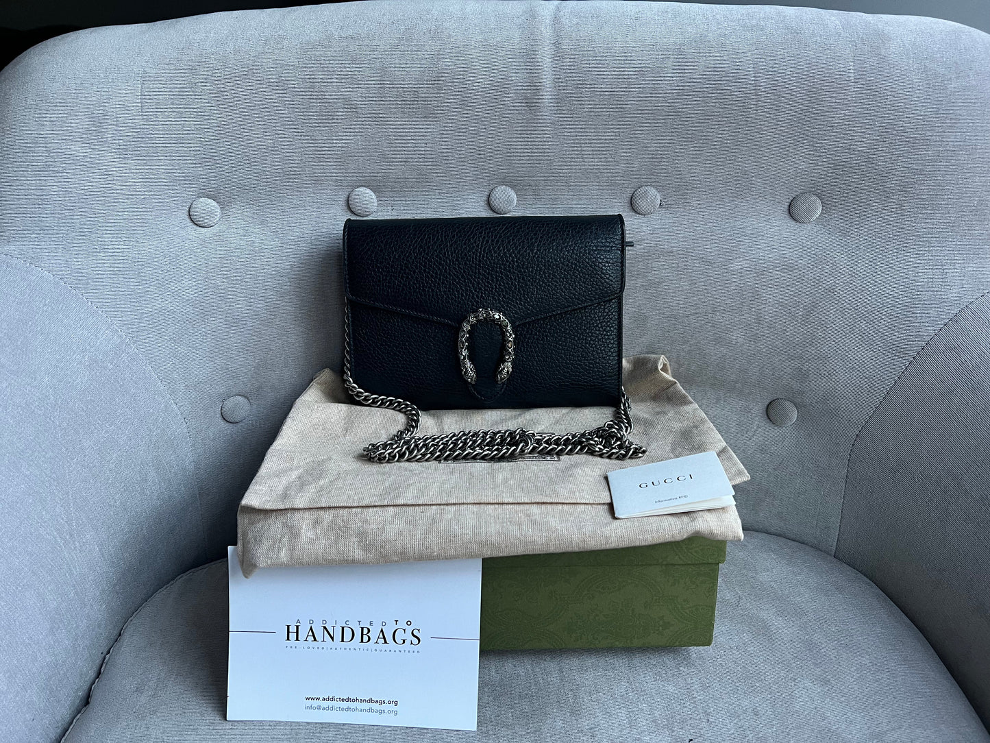 Luxury Gucci Dionysus Black Mini Chain Bag