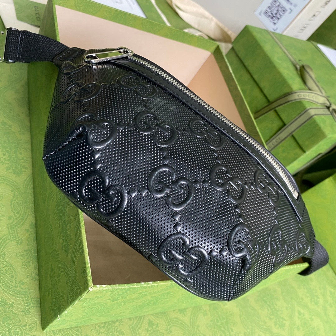 Luxury Gucci GG Embossed Belt Bag