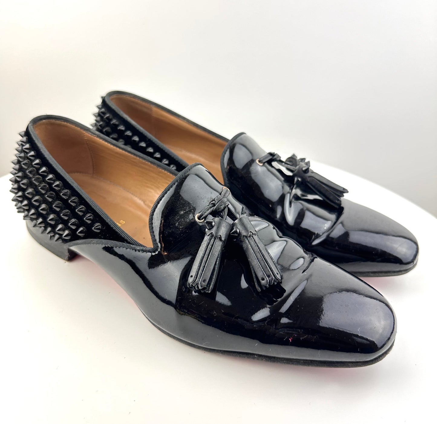 Christian Louboutin Men Patent spike Loafers