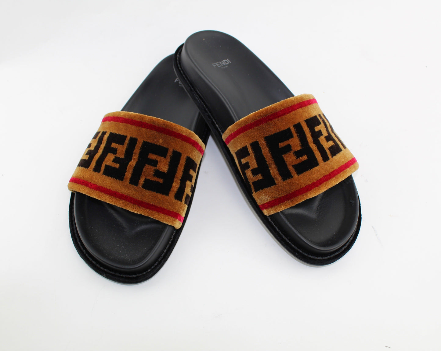 FENDI FF MOTIF BAND SLIDES