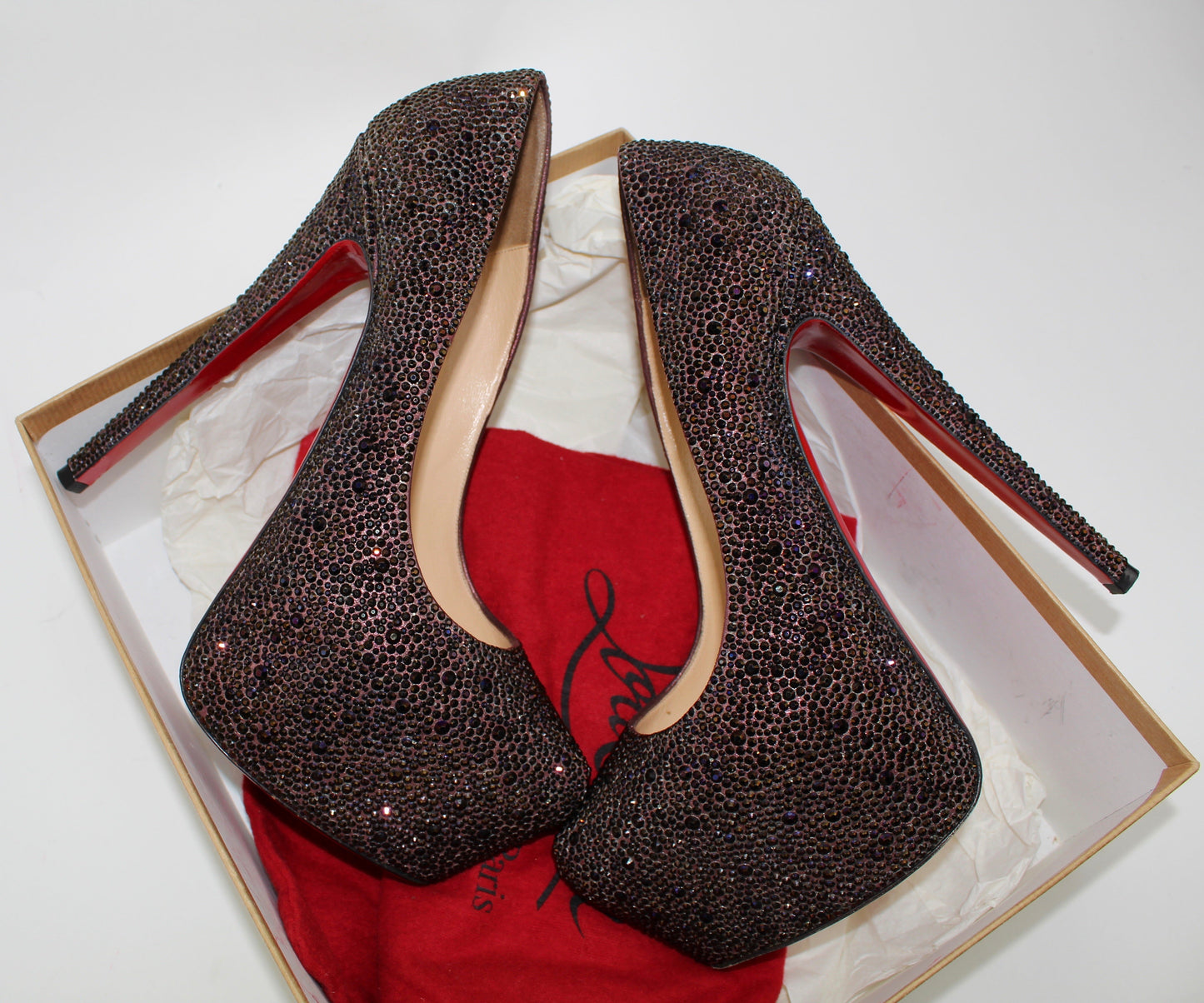 CHRISTIAN LOUBOUTIN DAFFODILE STRASS 160 PLATFORM PUMPS