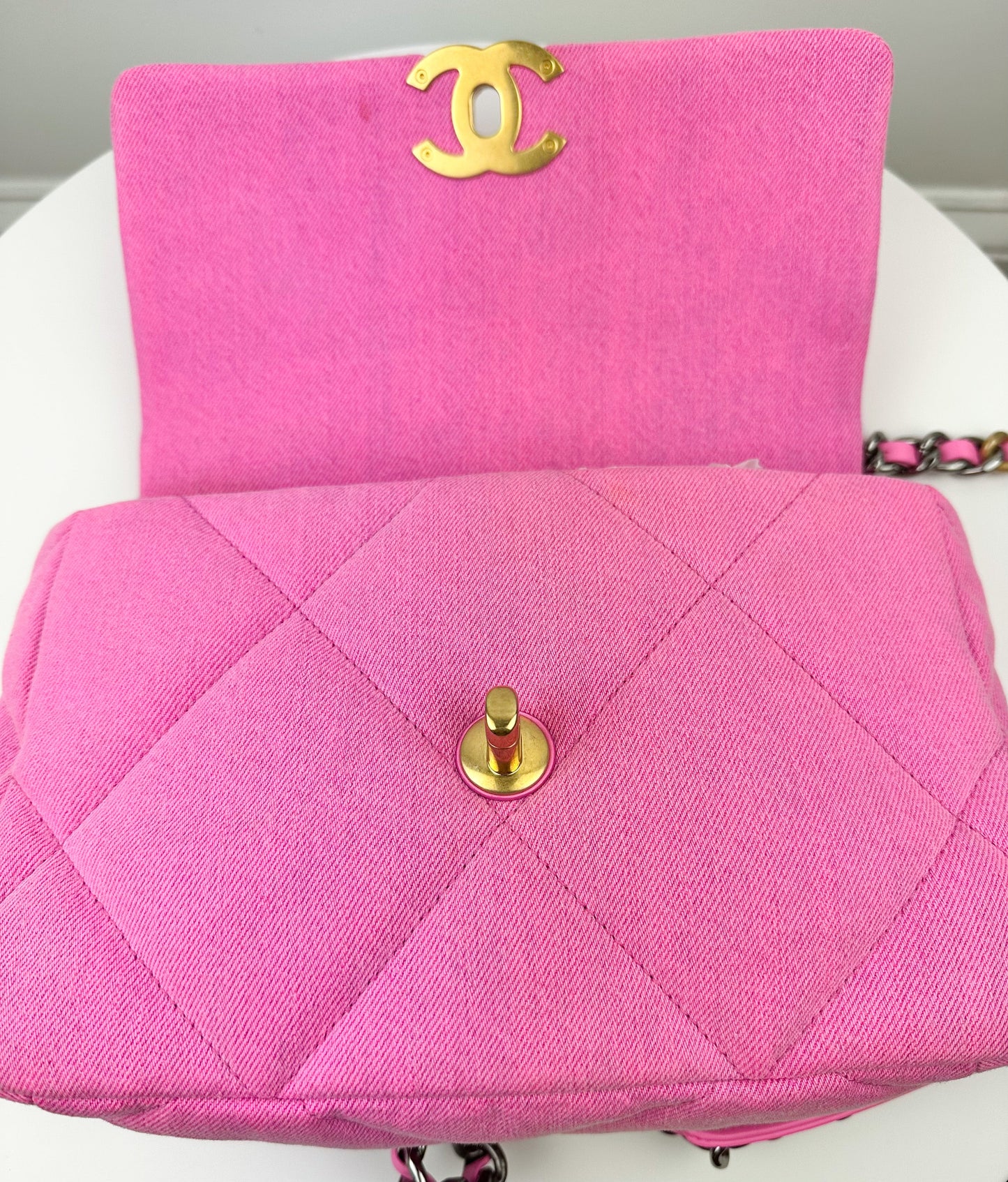 Chanel 19 Denim Flap Quilted Medium Shoulder bag