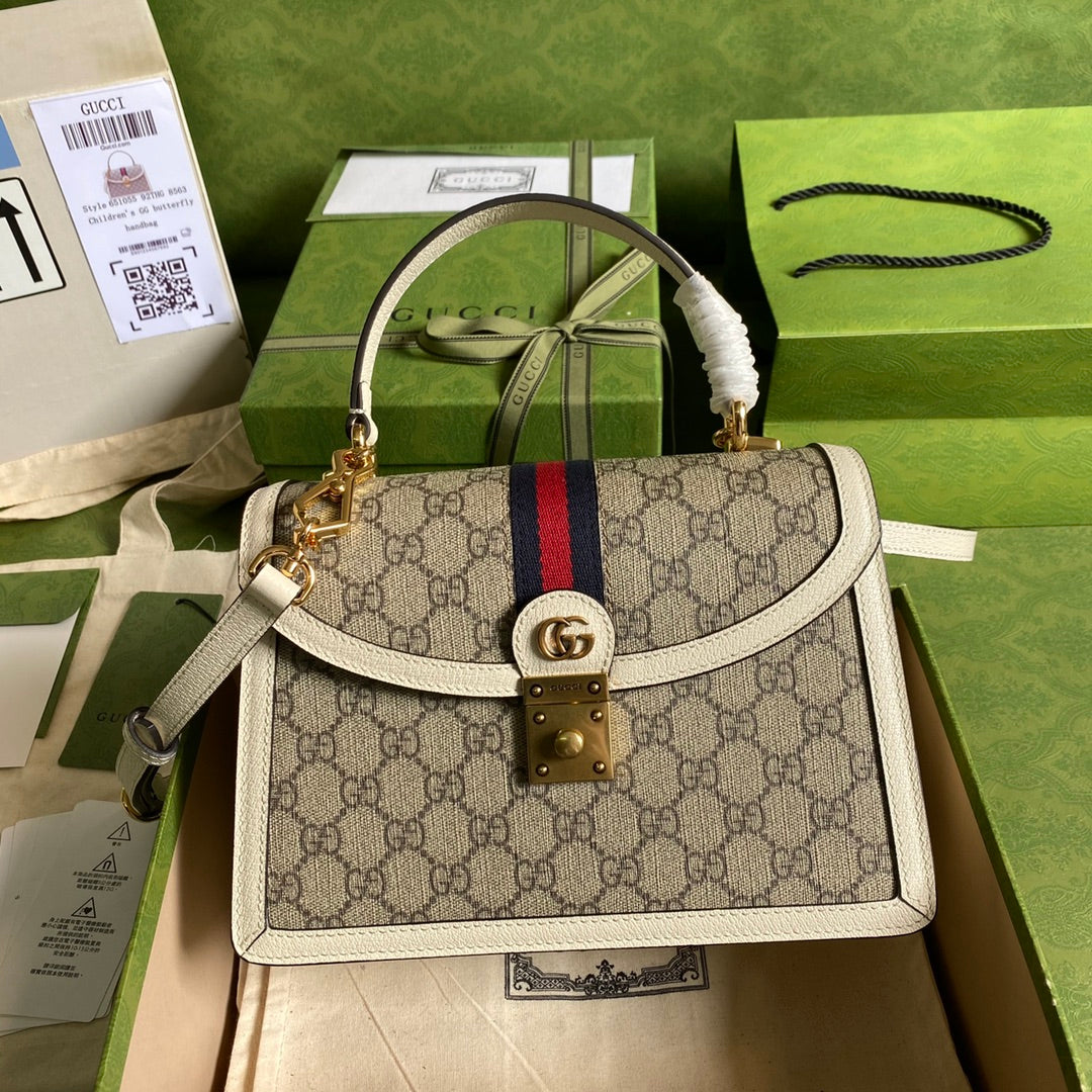 Luxury Gucci Ophidia Small Top Handle Bag