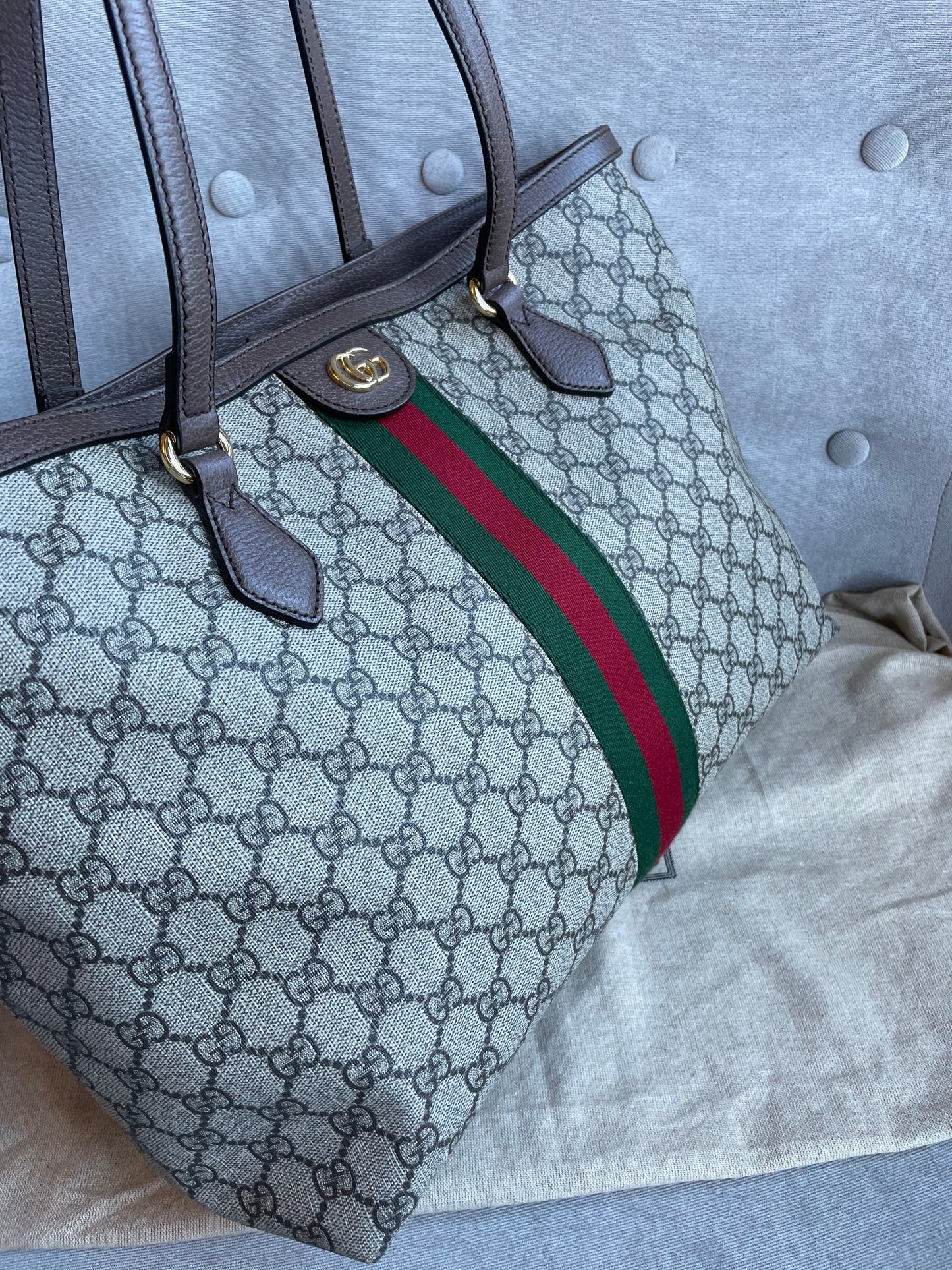 Luxury Gucci Ophidia GG Supreme Medium Tote ( 1250)