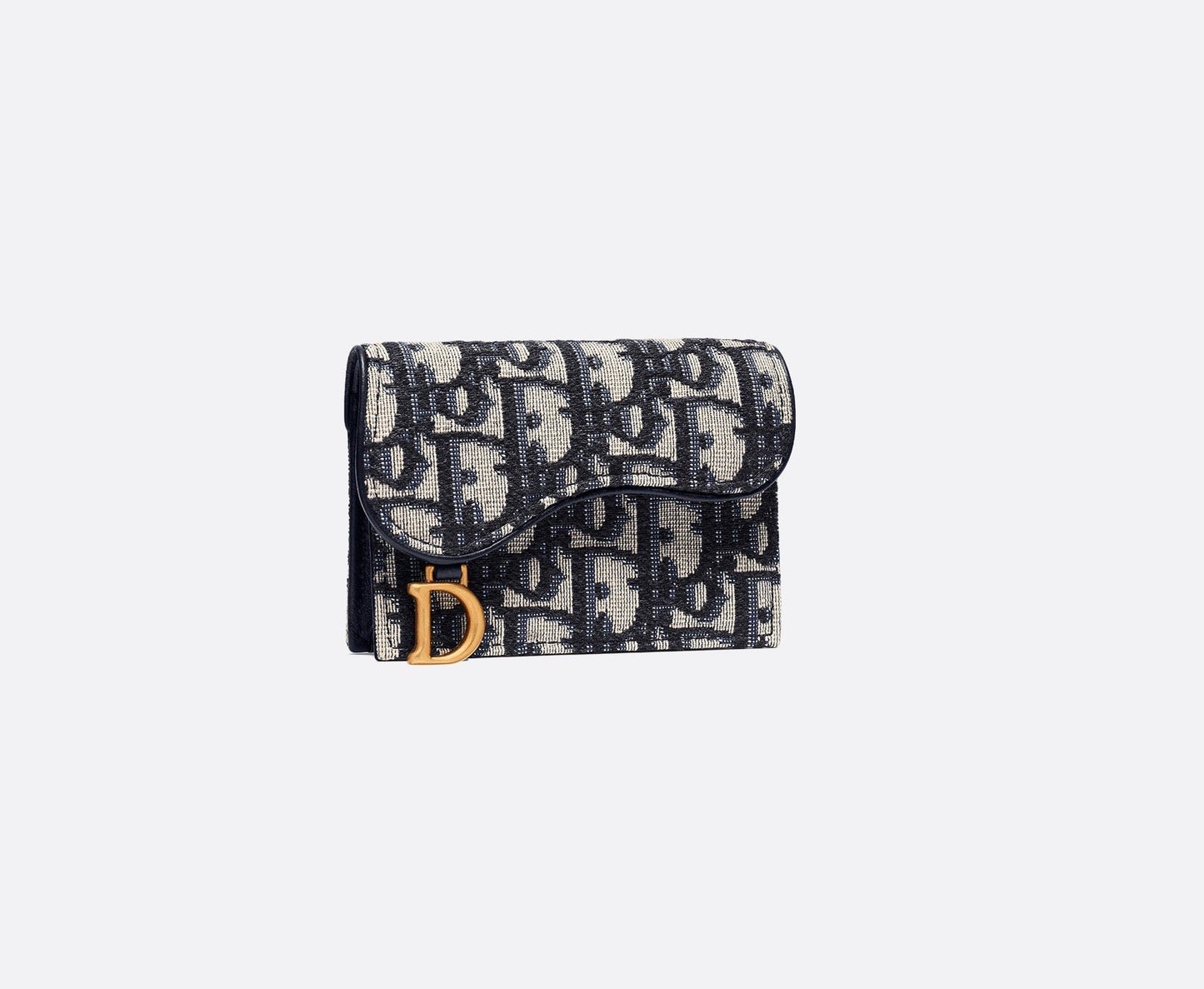 DIOR OBLIQUE SADDLE  FLAP CARD HOLDER