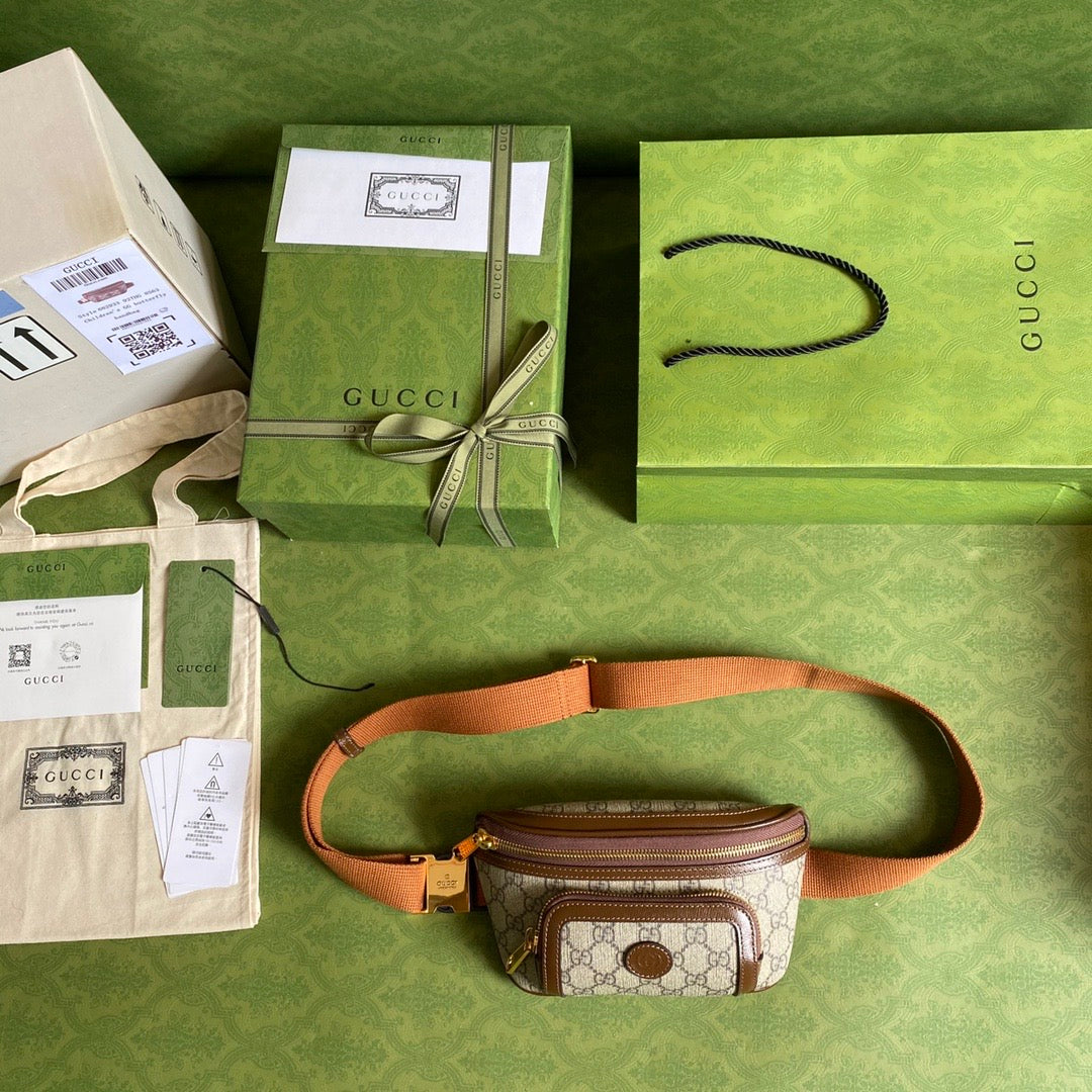 Luxury Gucci Belt Bag With Interlocking G