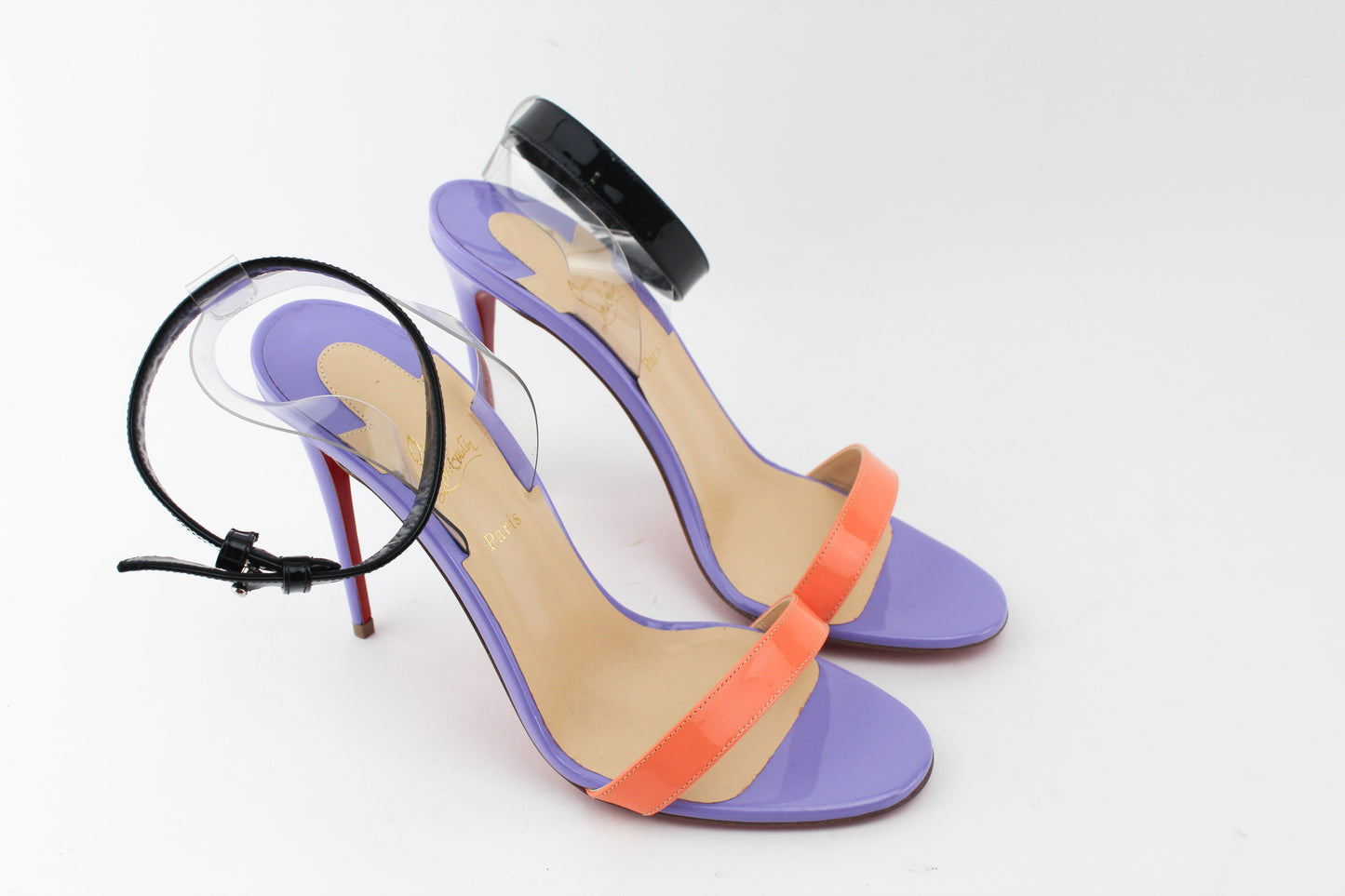 CHRISTIAN LOUBOUTIN JONATINA 100 PATENT HORTENSIA