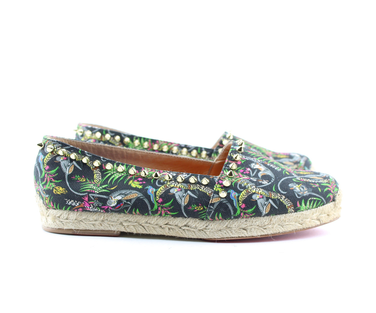CHRISTIAN LOUBOUTIN ARES SPIKED ESPADRILLES