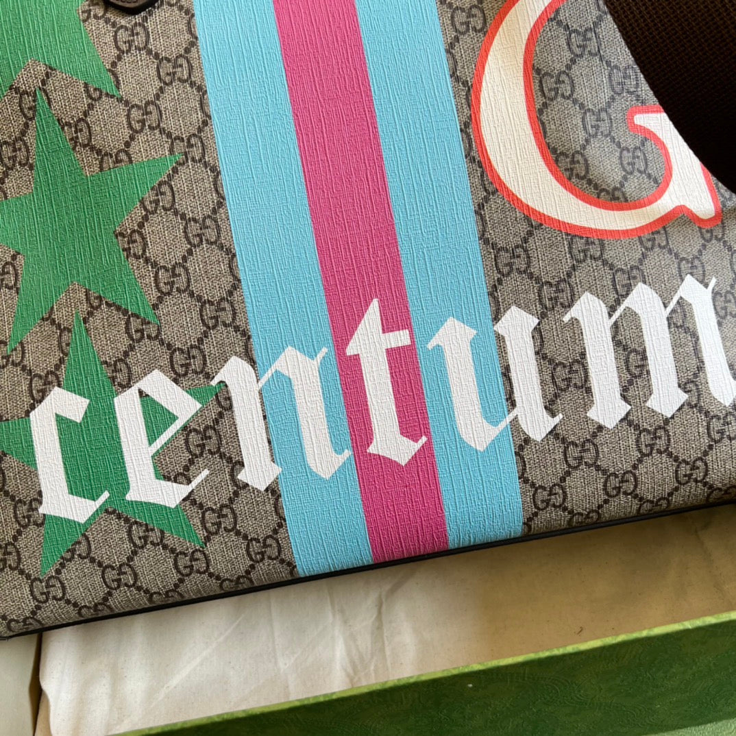 Luxury Gucci Medium Tote Bag With Geometric Print
