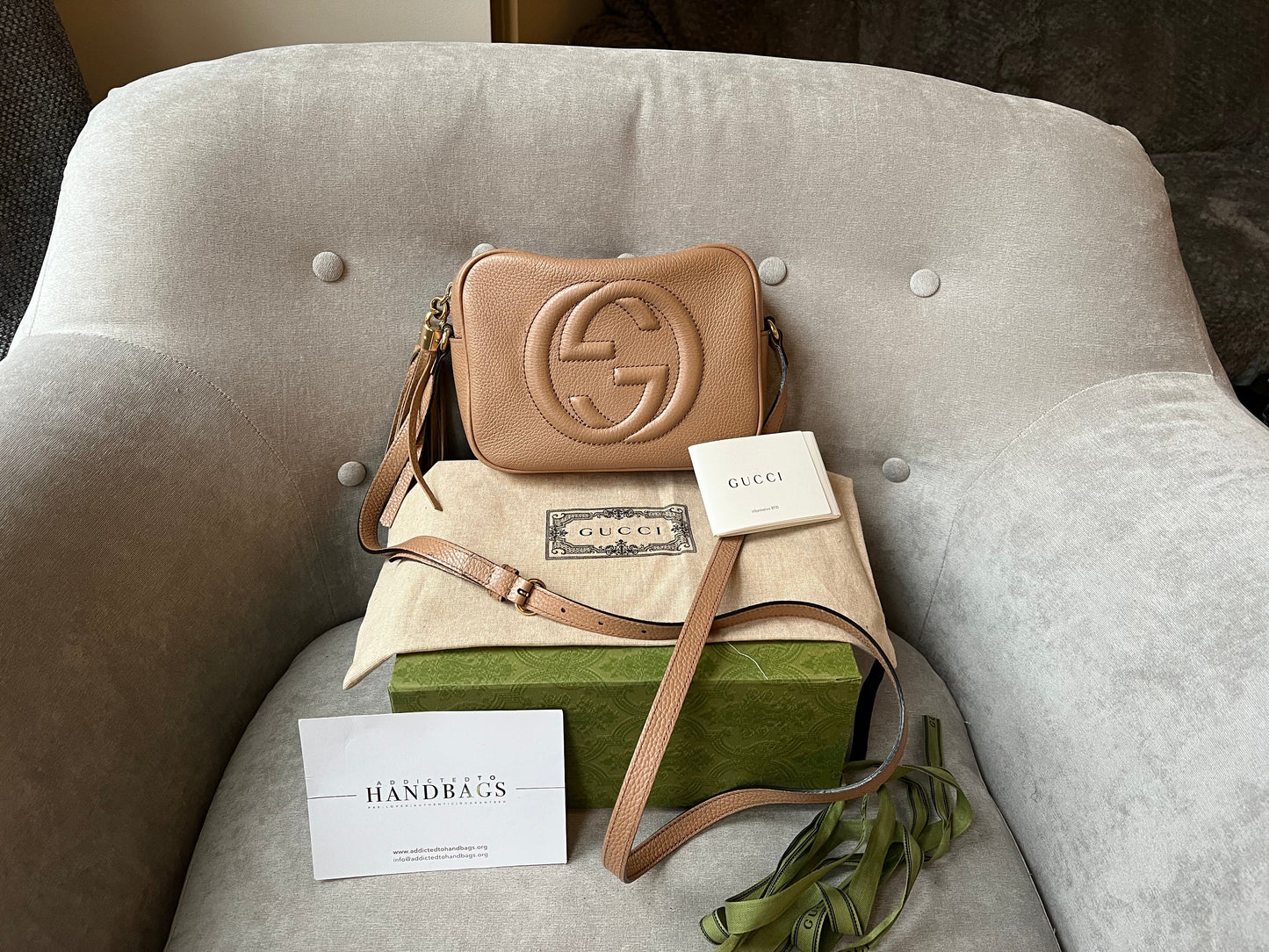 Luxury Gucci Rose Beige Soho Disco ( 1050)