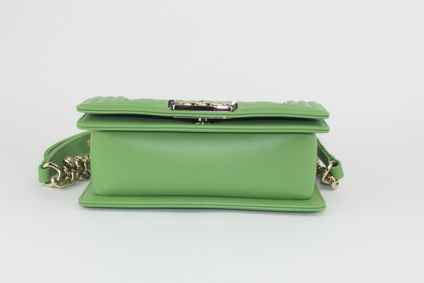 Chanel Small Lambskin Boy Bag Green