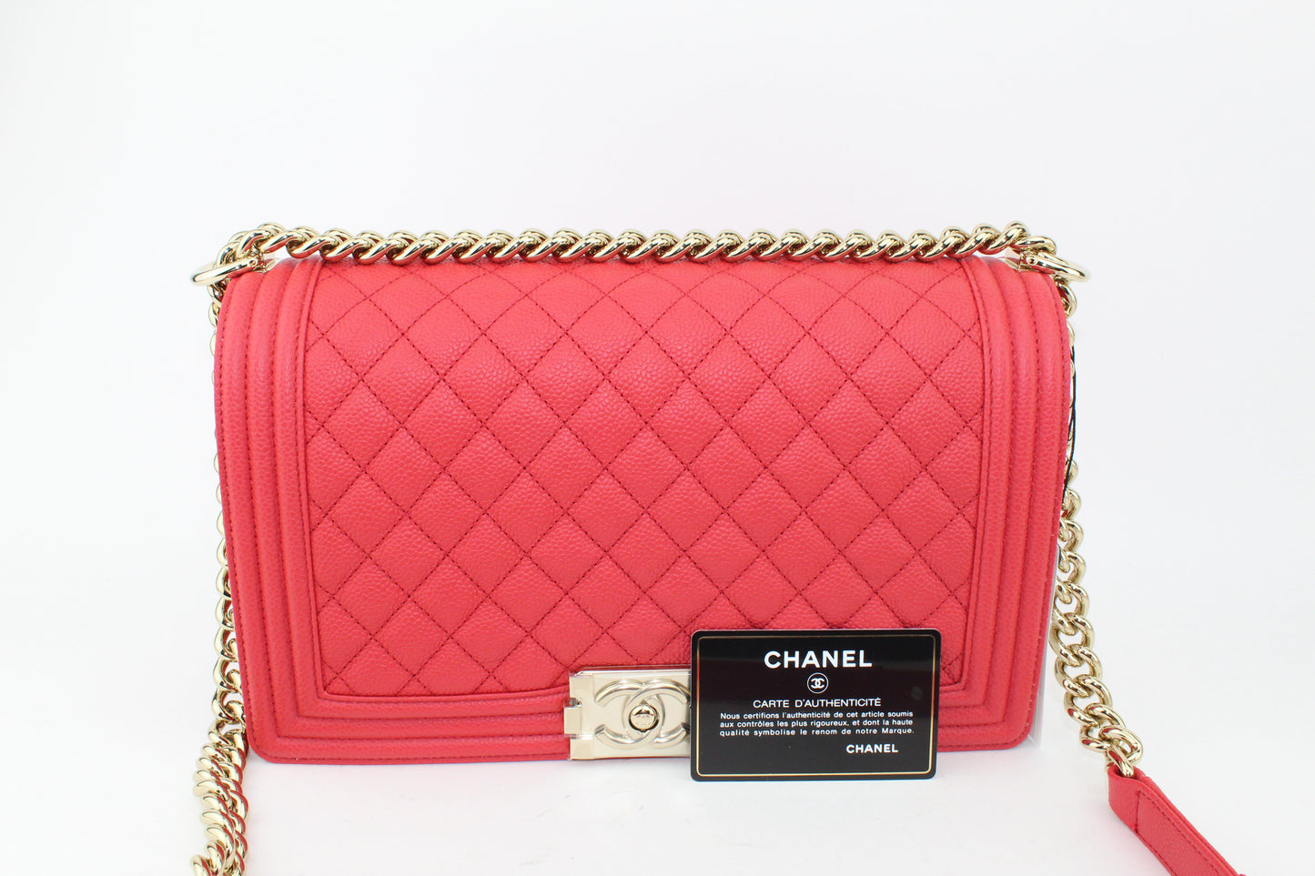 Chanel Large Caviar Boy Bag Red