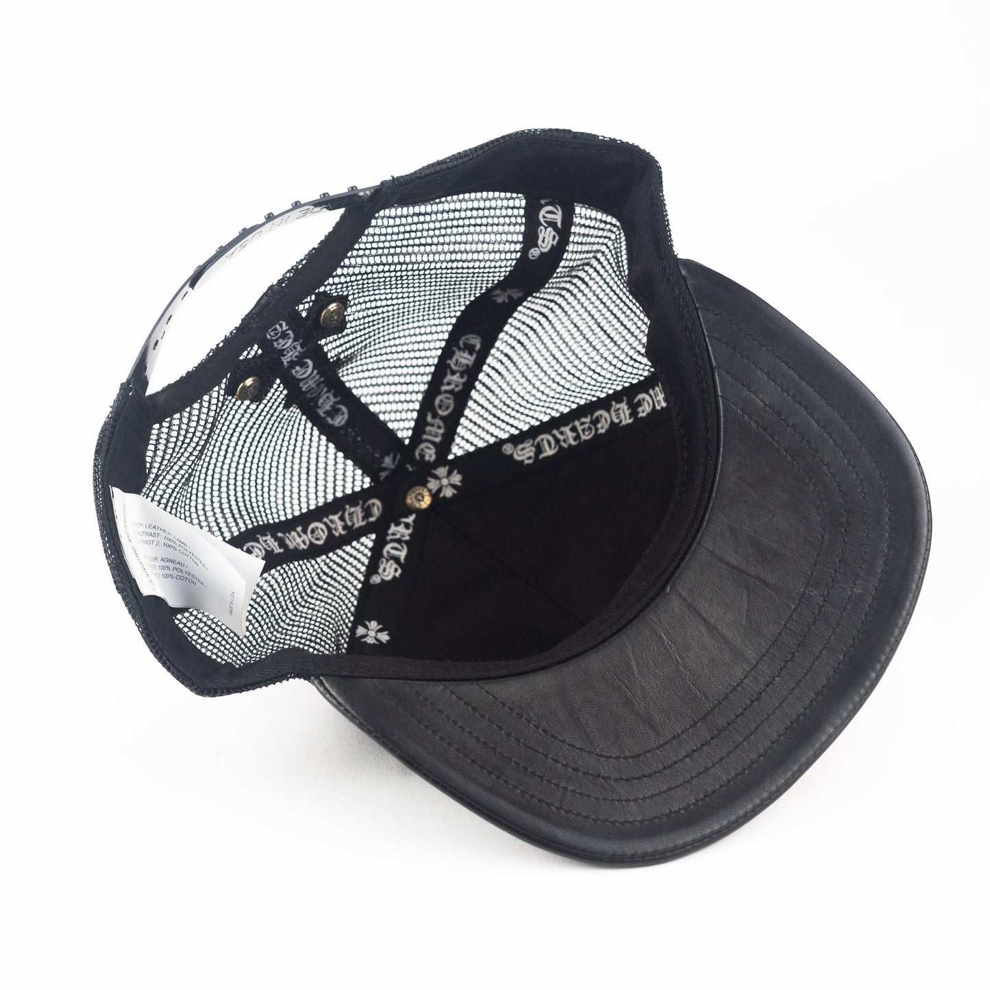 Chrome Hearts Baseball Cap in Black Leather