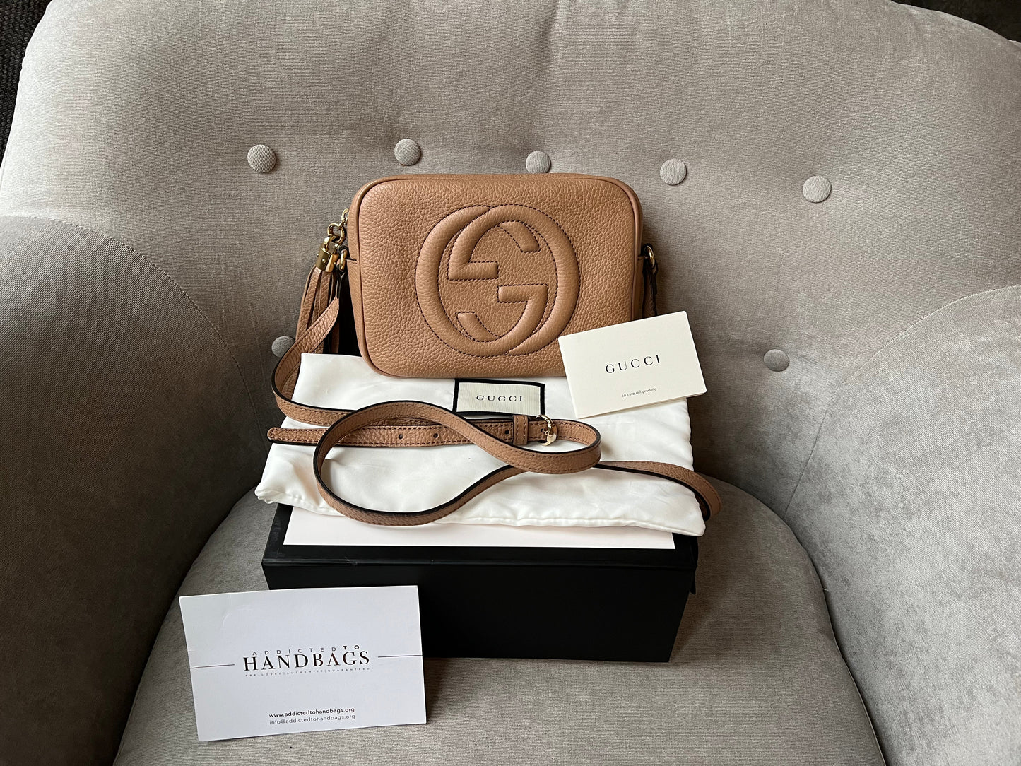 Luxury Gucci Rose Beige Soho Disco ( 1050)