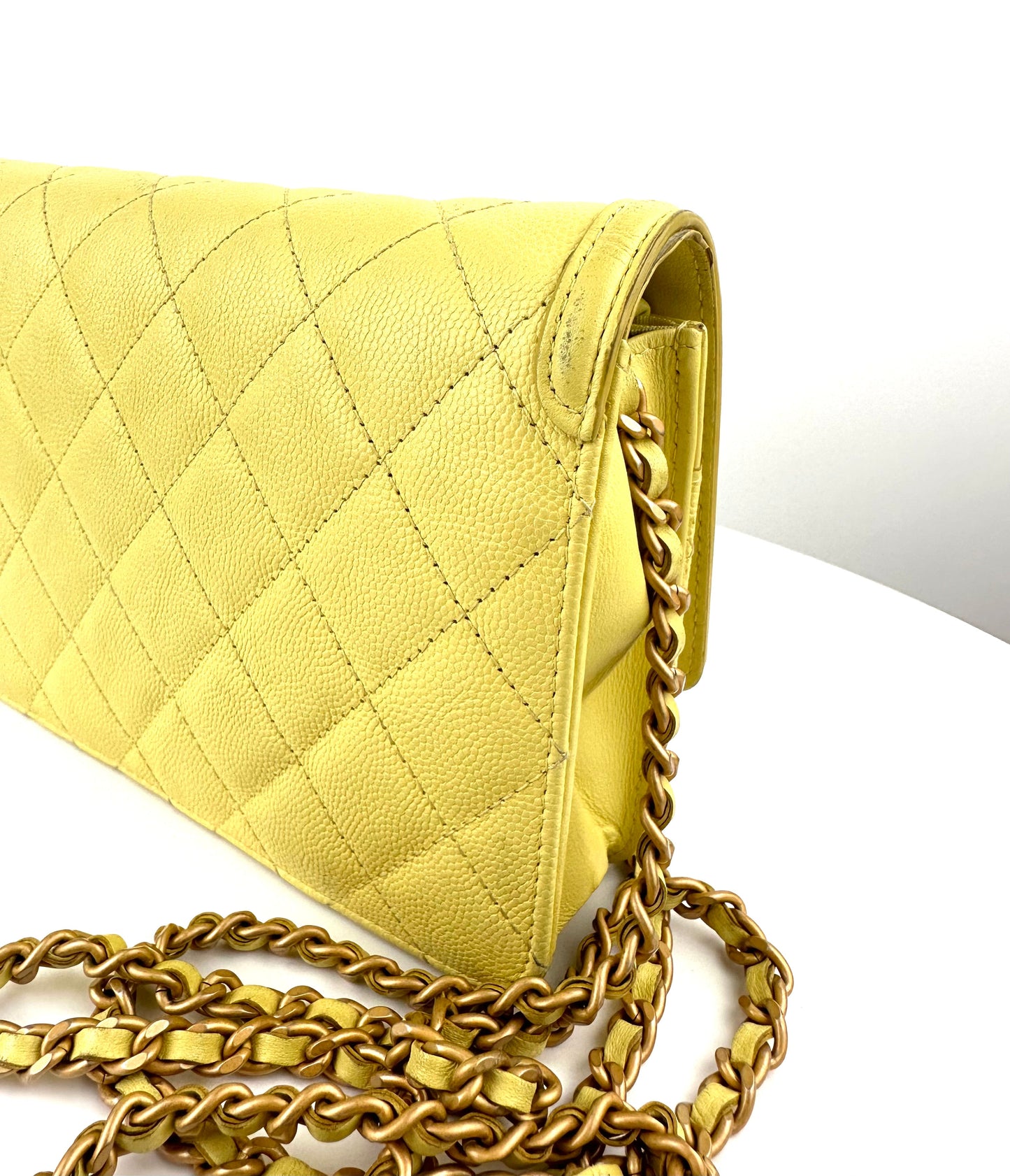 Chanel Wallet on Chain in Yellow