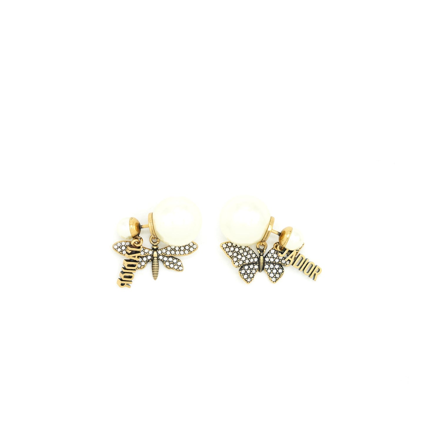 Luxury Dior Dragonfly/ butterfly Pearl earrings