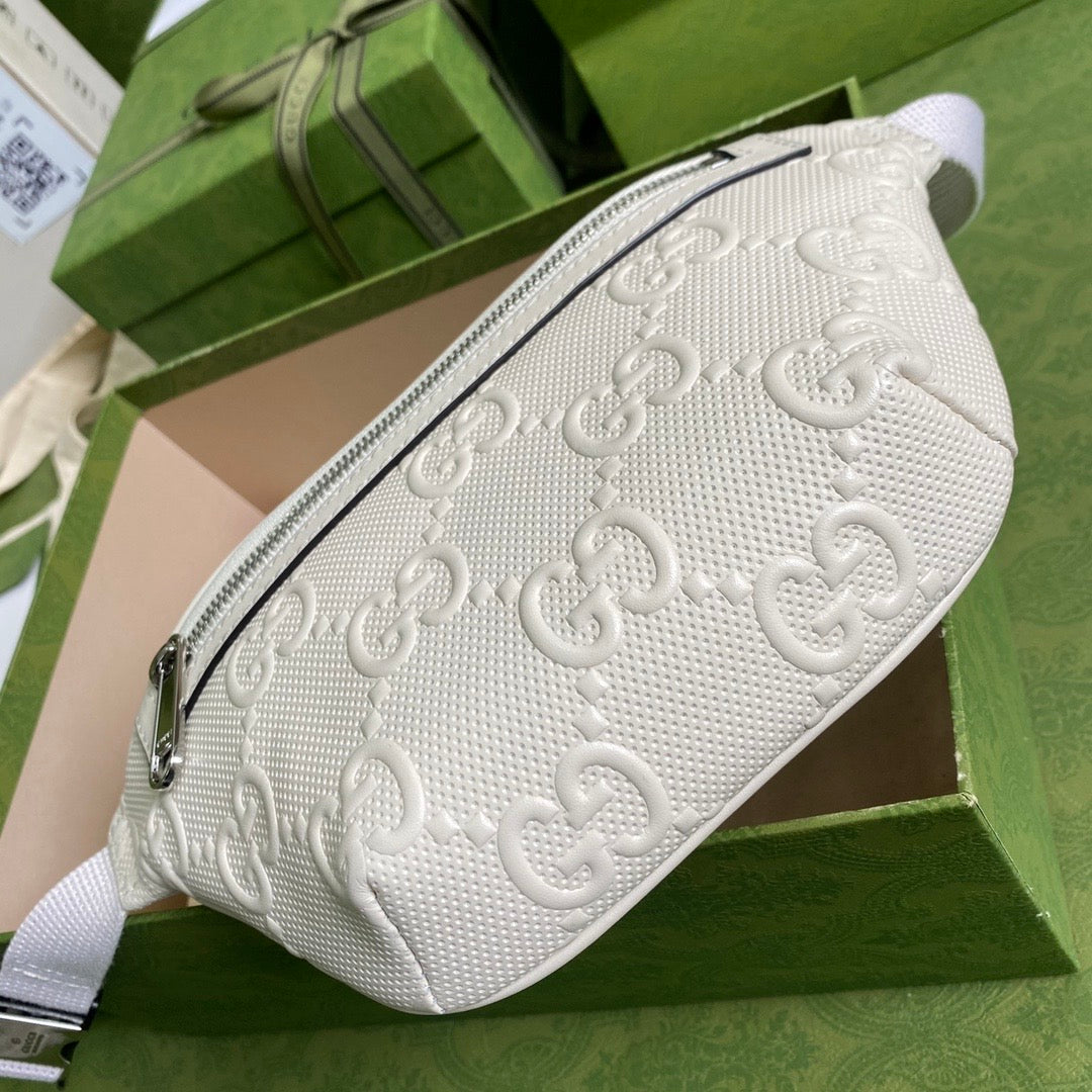 Luxury Gucci GG Embossed Belt Bag