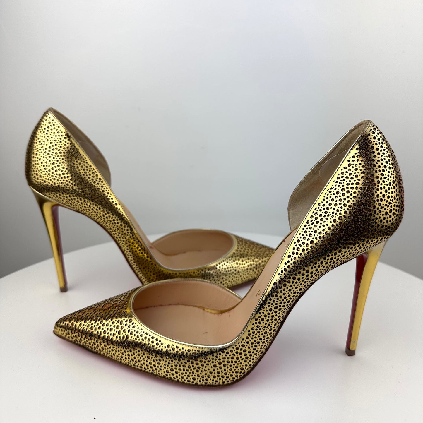 Christian Louboutin Gold Metallic Iriza
