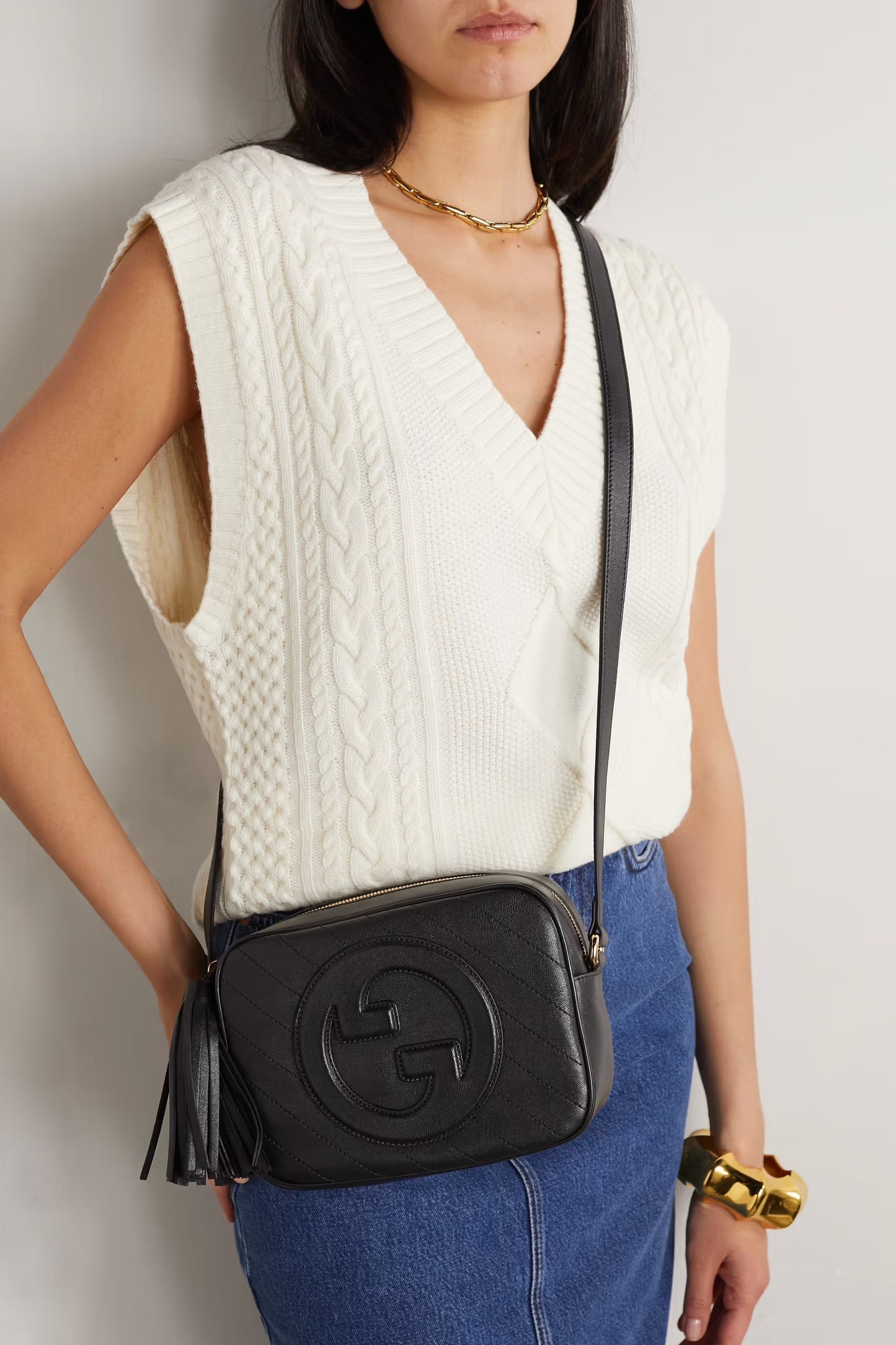 Luxury Gucci Trending 2025 Black Small Blondie Shoulder Bag