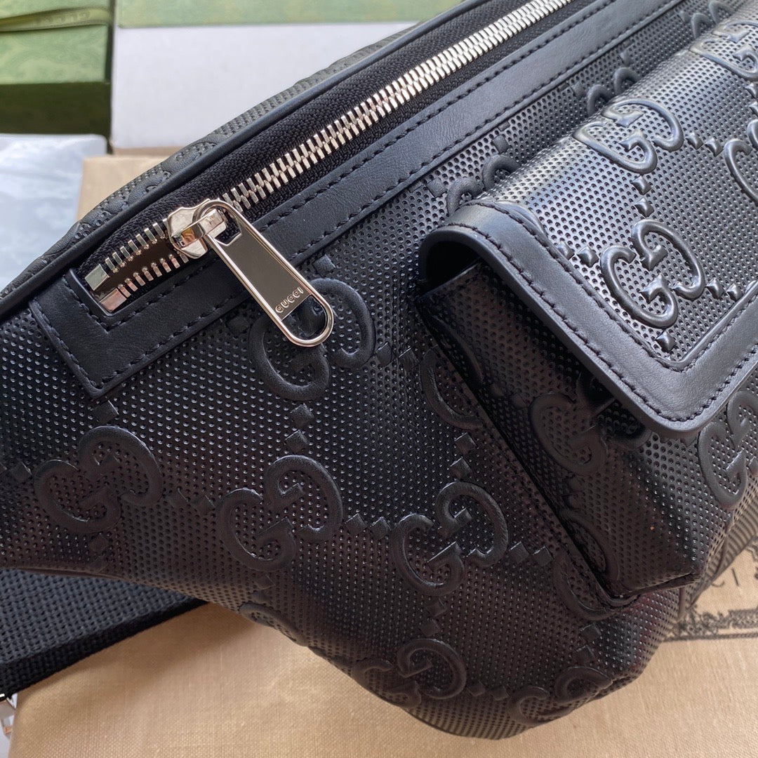 Luxury Gucci GG Embossed Belt Bag