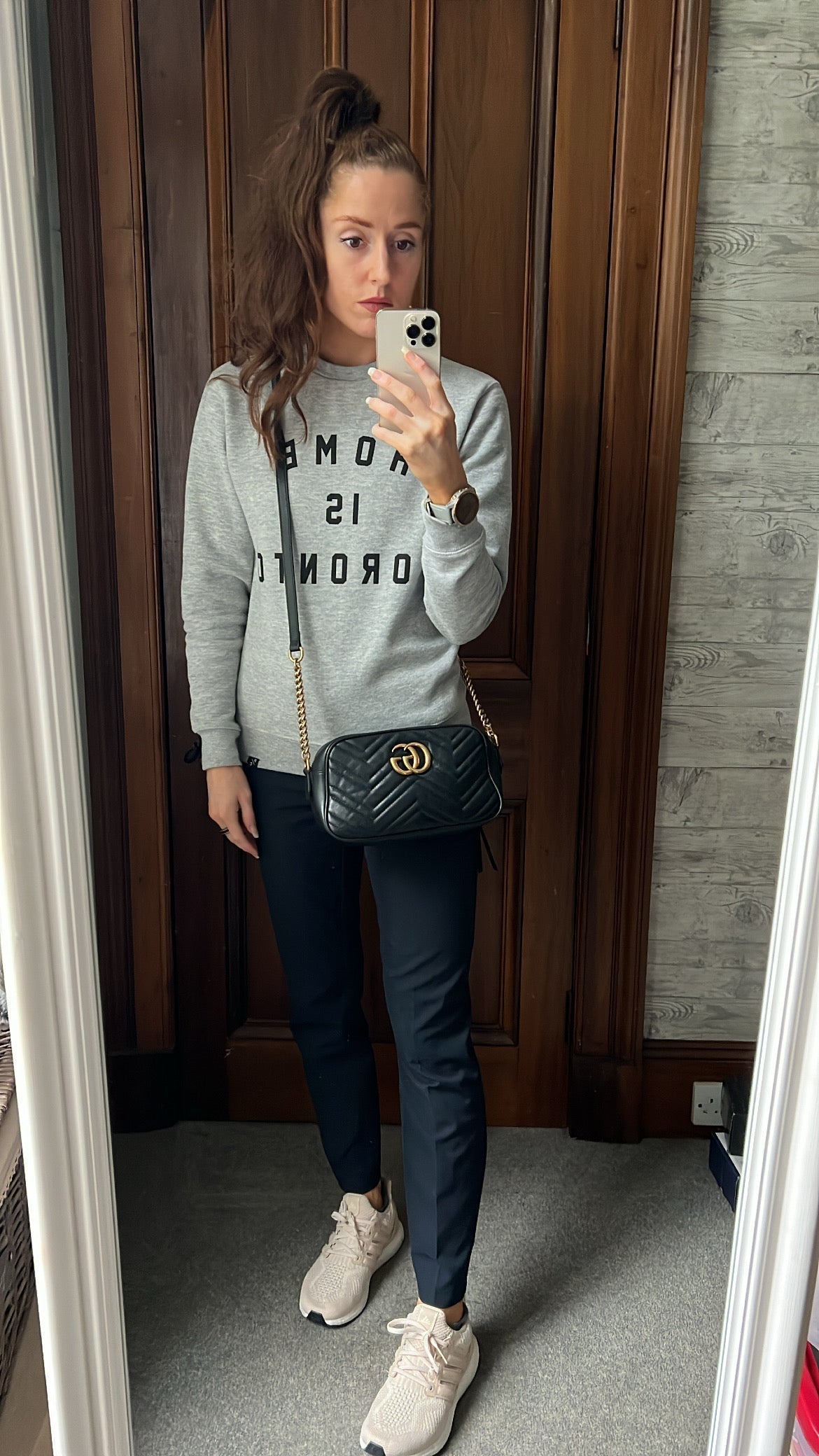 Luxury Gucci GG Black Marmont Small Shoulder Bag