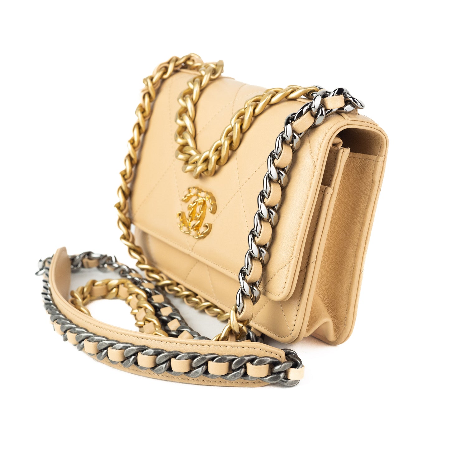 Chanel Lambskin Quilted 19 Wallet on Chain