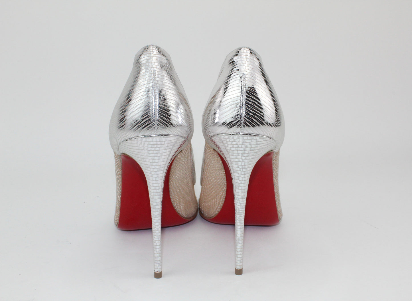 Christian Louboutin Galativi 100mm Leather and Mesh Pumps