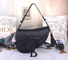 Luxury DiorSaddle Bag In Black Braided Leather Strips With Fringe