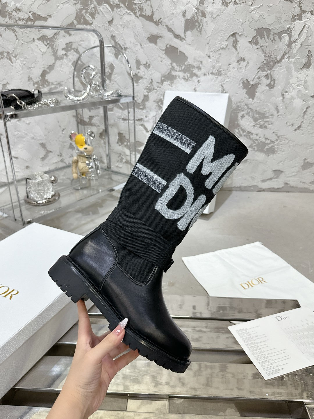 Luxury DiorD-Major Boot In Black Canvas  100576