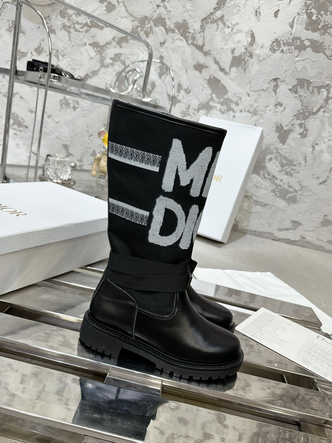 Luxury DiorD-Major Boot In Black Canvas  100576