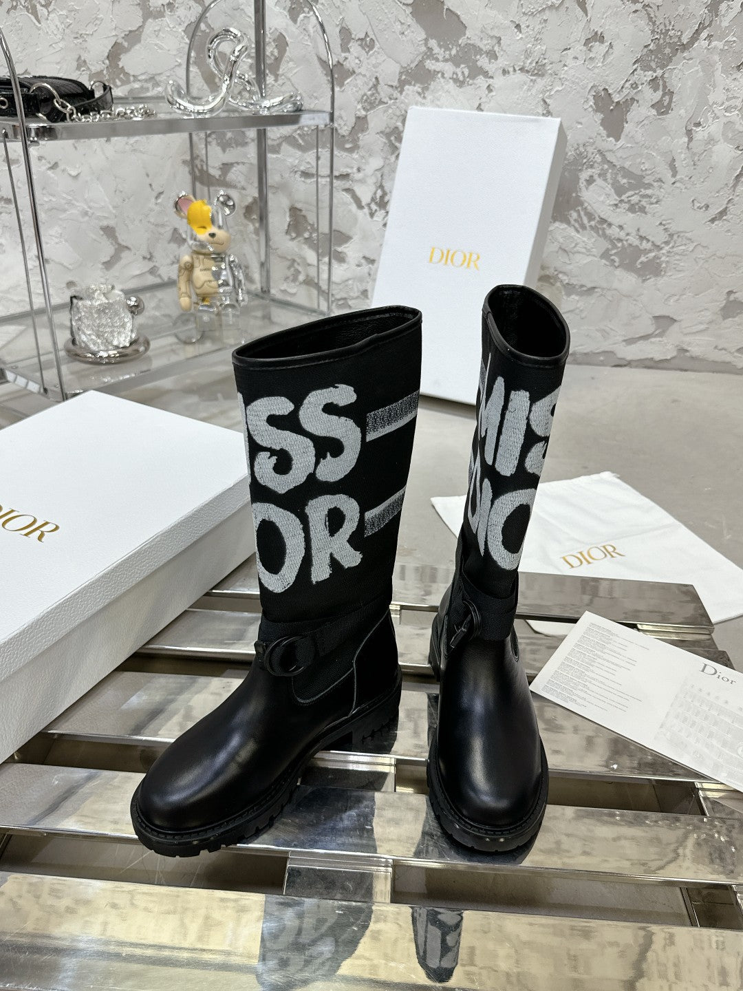 Luxury DiorD-Major Boot In Black Canvas  100576