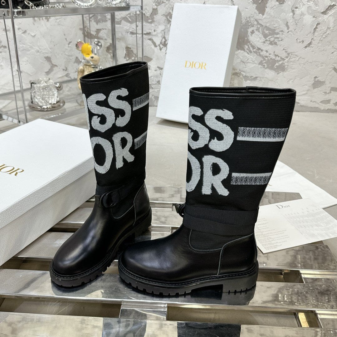 Luxury DiorD-Major Boot In Black Canvas  100576