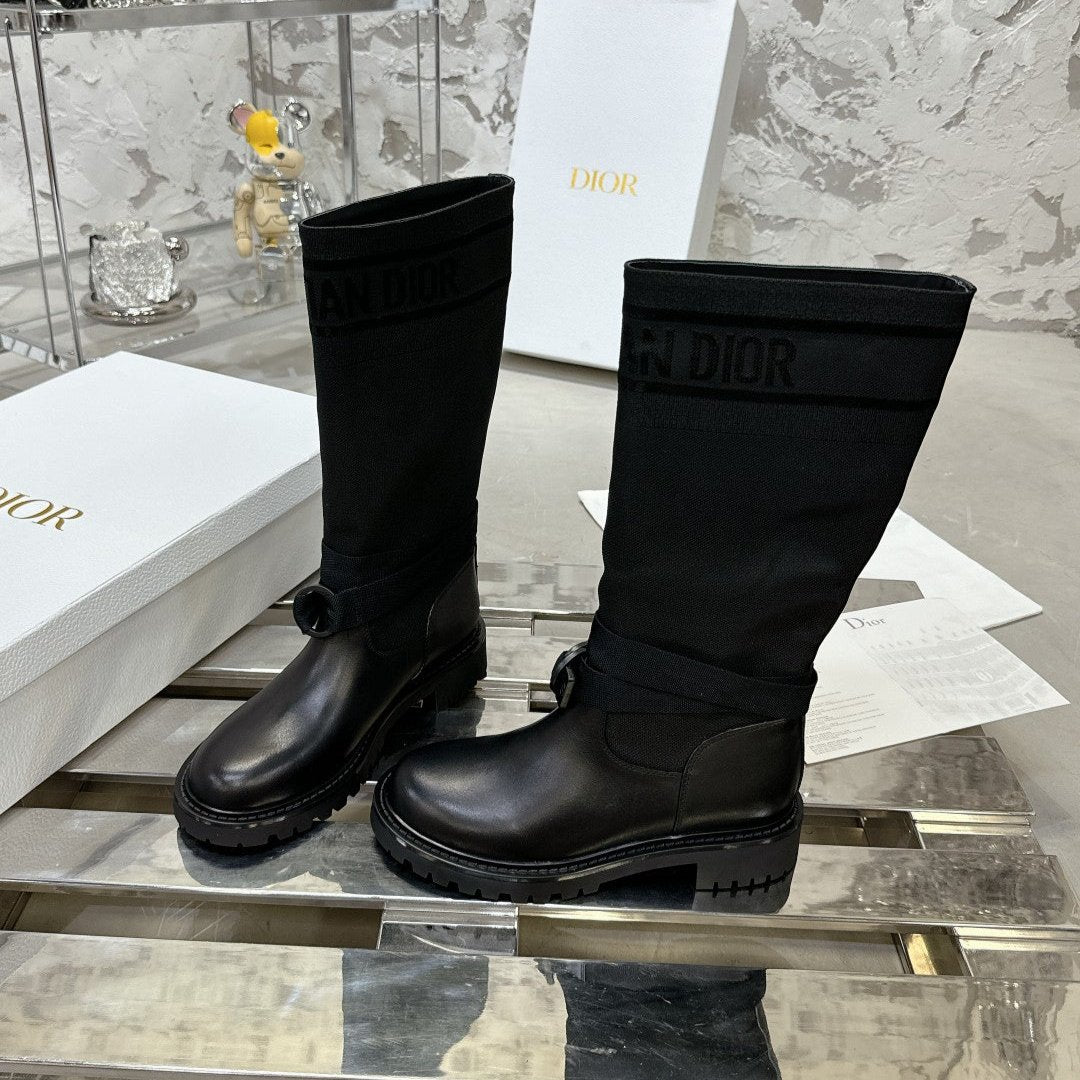 Luxury DiorD-Major Boot In Black Denim Fabric 100568