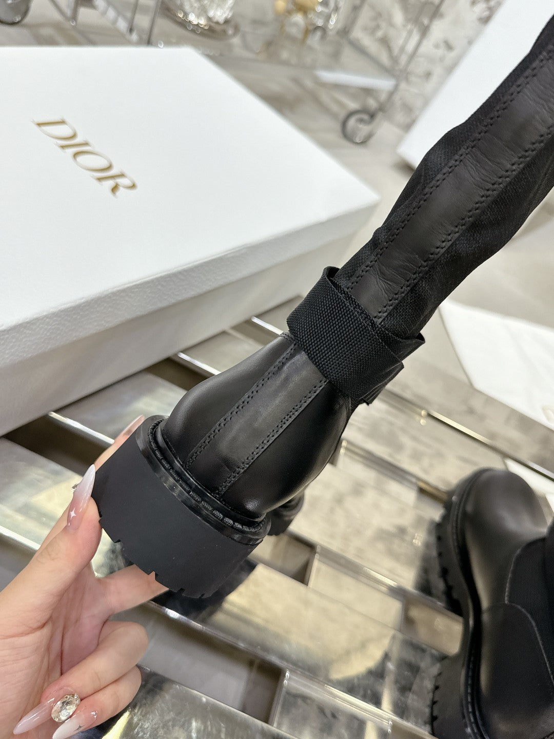 Luxury DiorD-Major Boot In Black Denim Fabric 100568