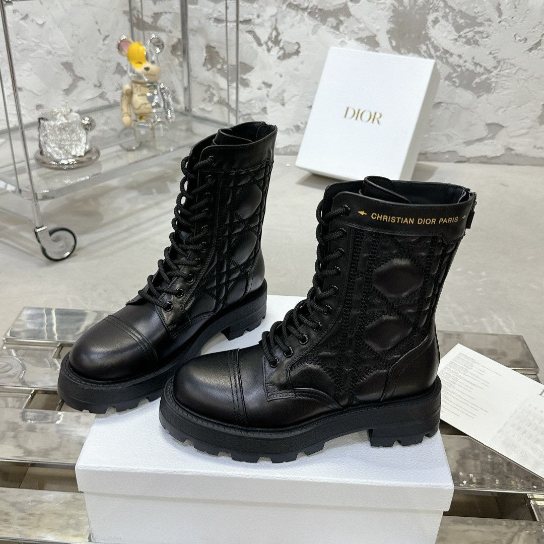 Luxury DiorD-Unit Ankle Boot In Black Cowhide 100583