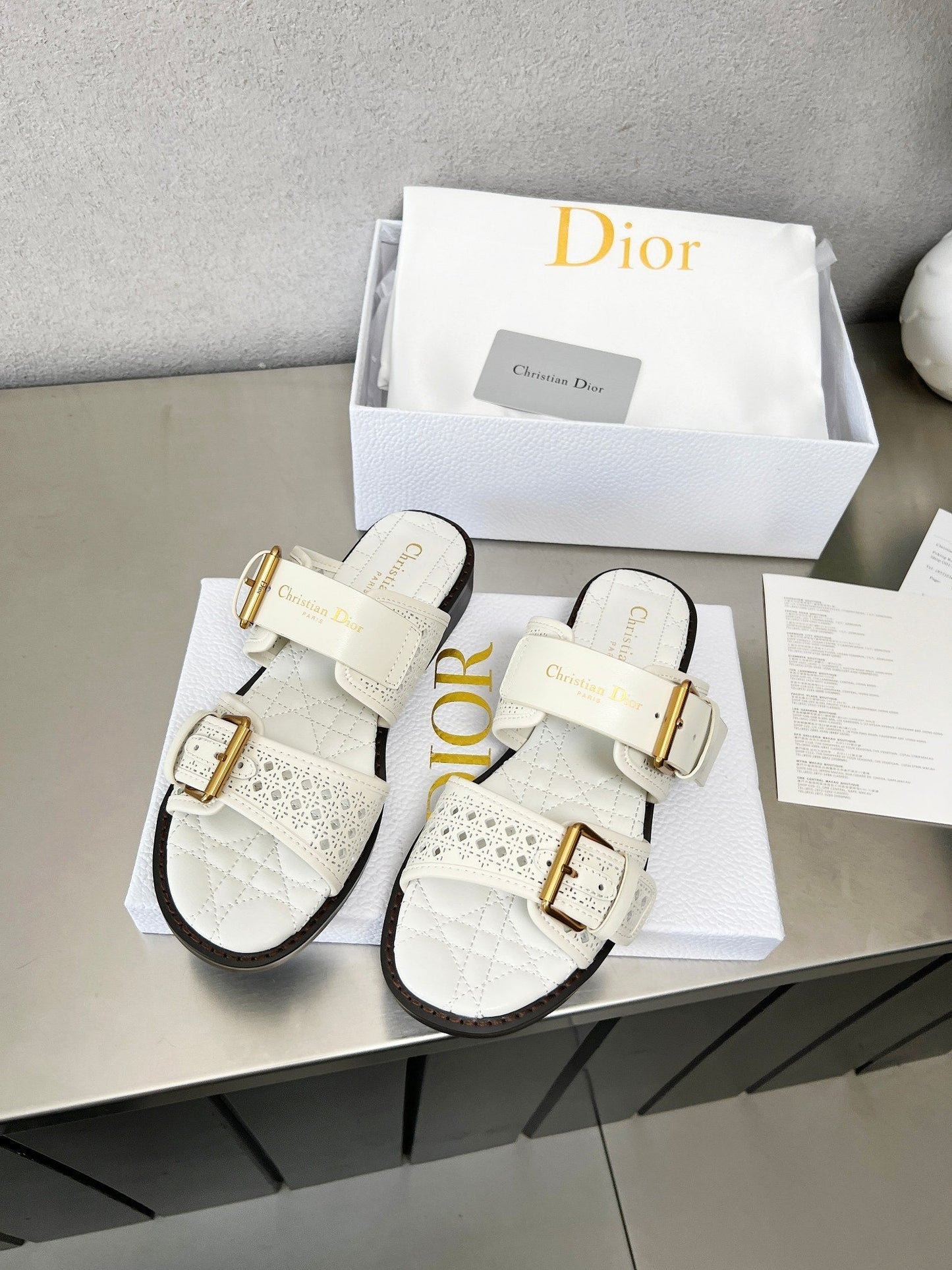 Luxury Dior25 Dad Sandal Mule Calfskin
