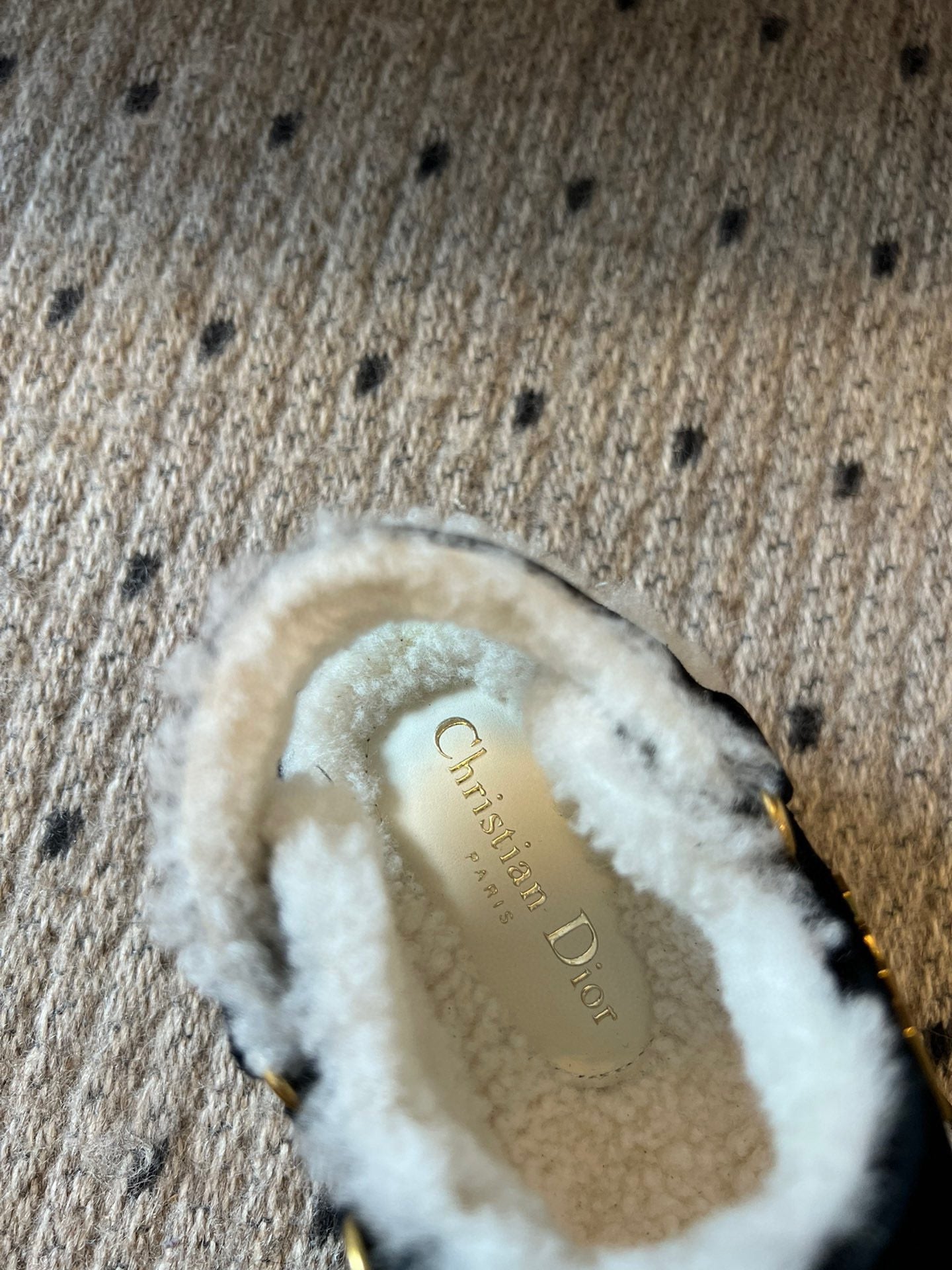 Luxury Dior DIORact Sandal 40mm Black Suede And Fleece Lining