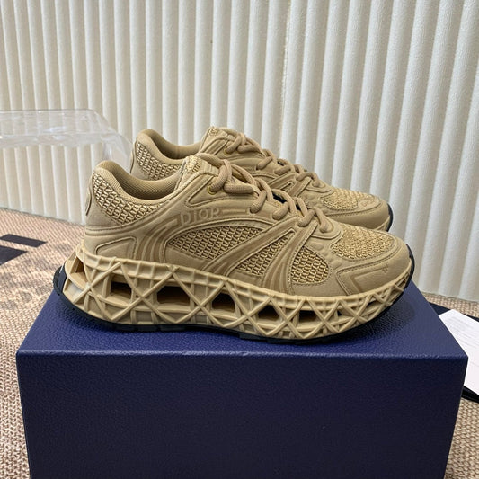 Luxury DiorSneaker B35 In Dark Beige Suede And Fabric 113125