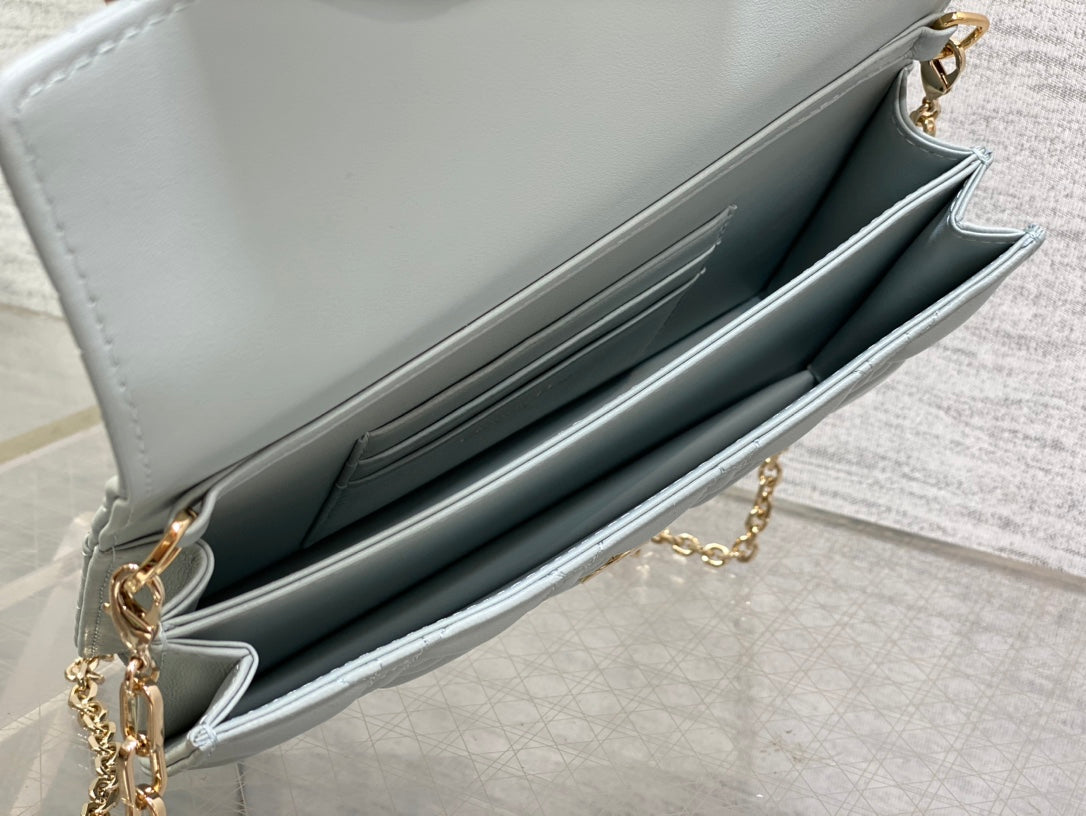 Luxury Diormy mini 21 light cloud blue lambskin